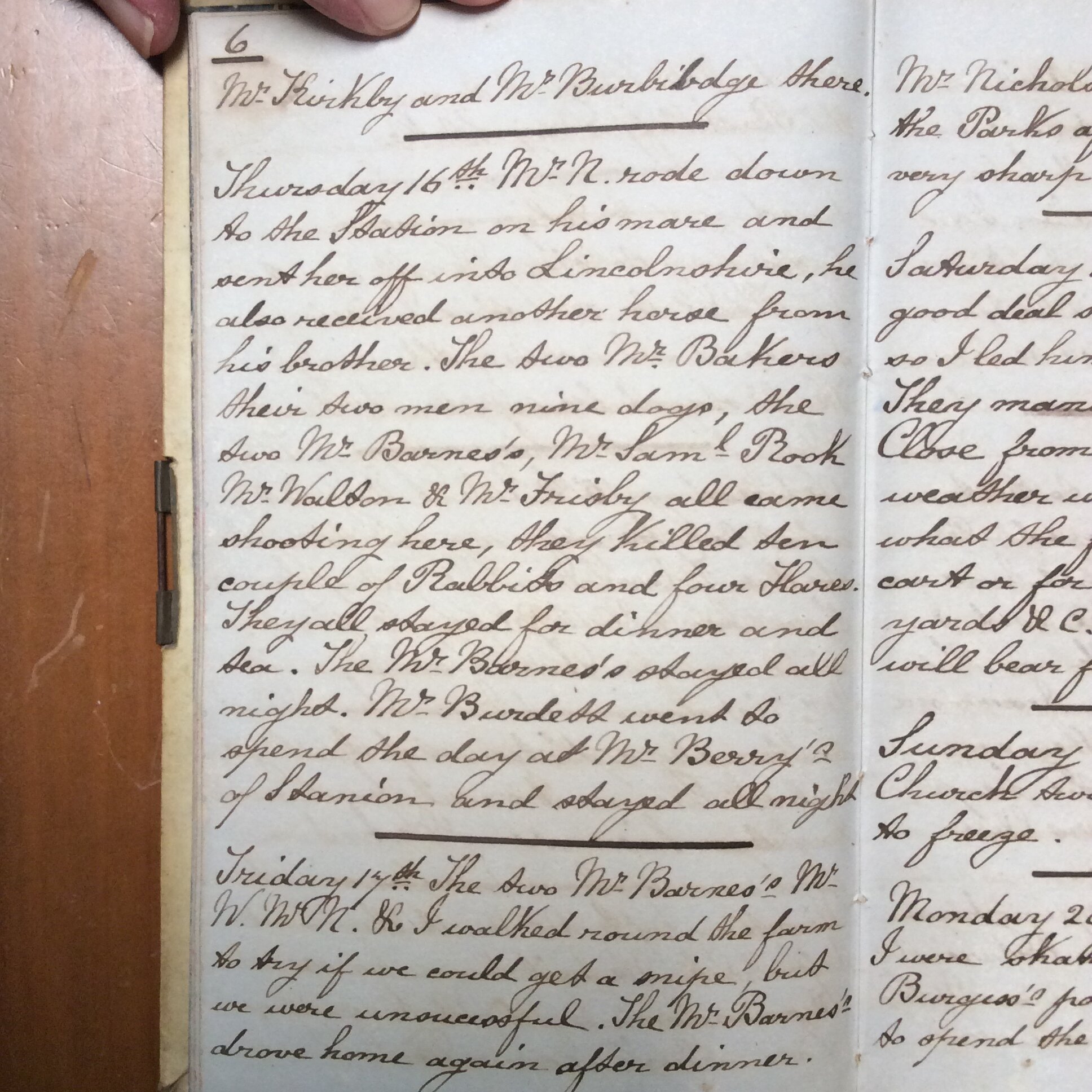 Original CS Clarke diary page