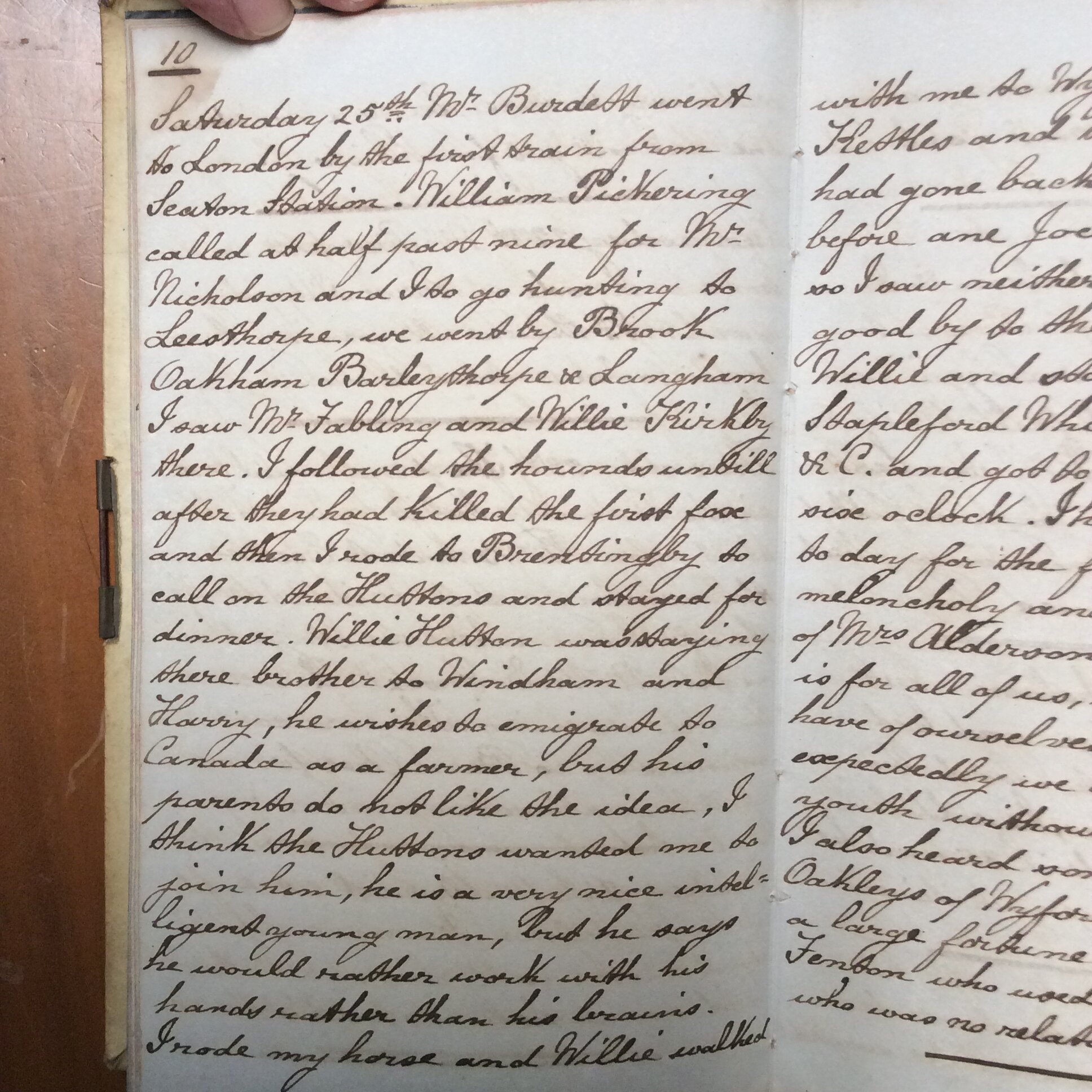 Original CS Clarke diary page