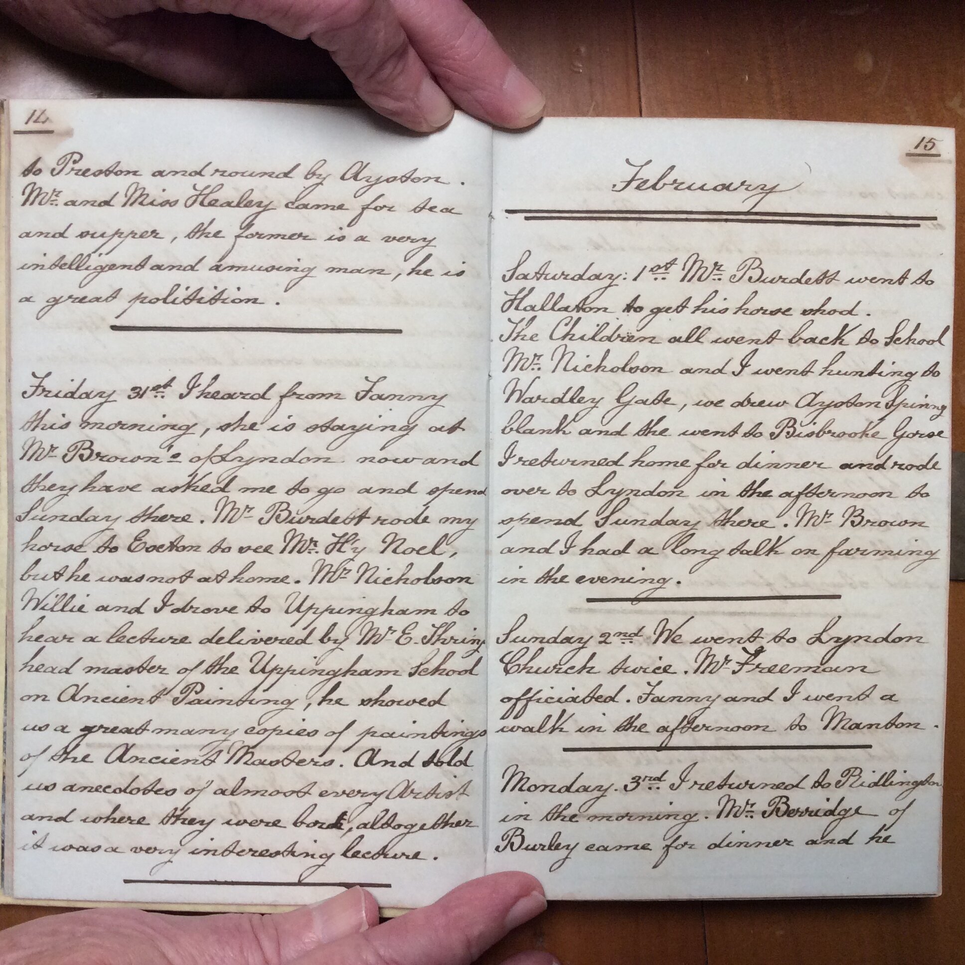 Original CS Clarke diary page