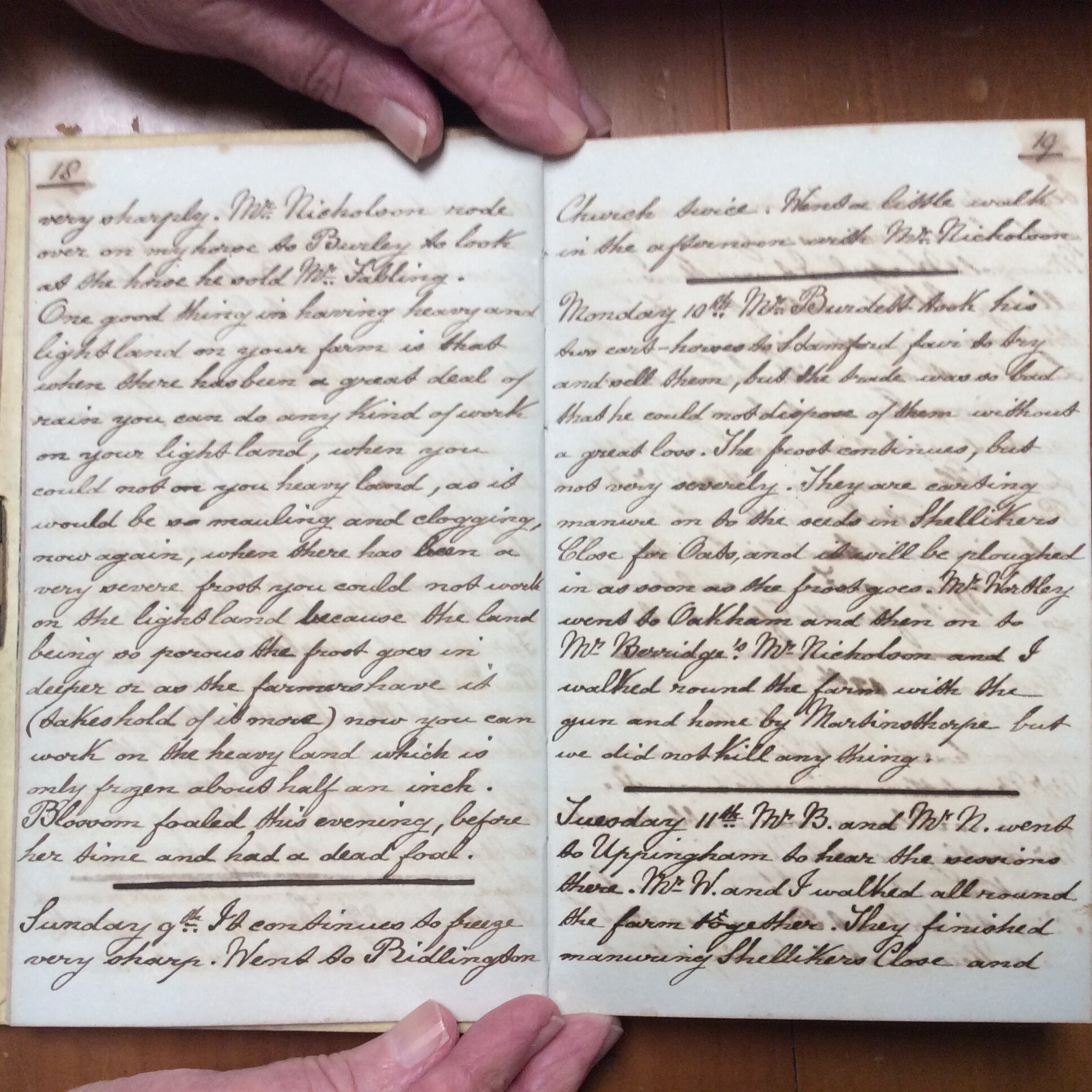 Original CS Clarke diary page