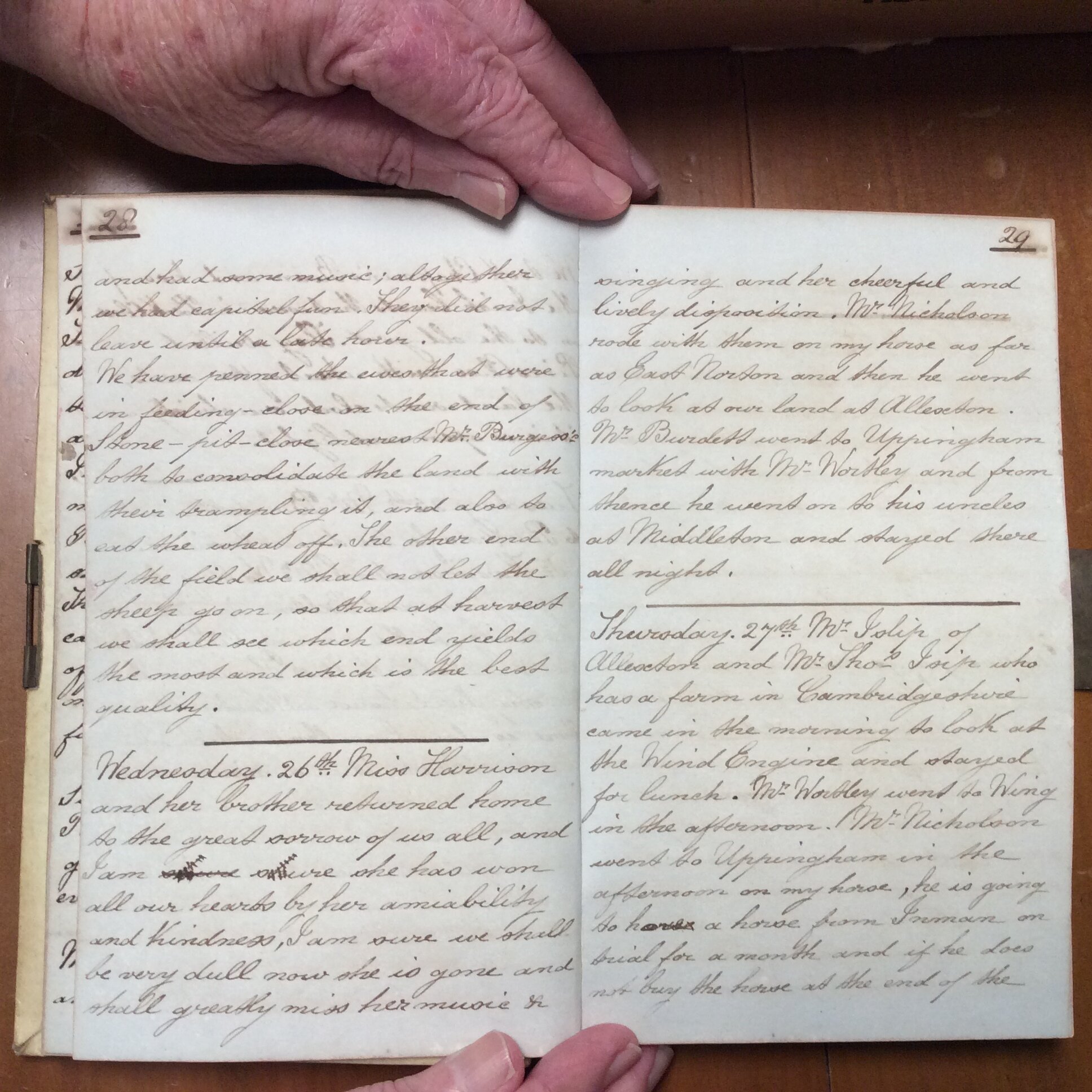 Original CS Clarke diary page