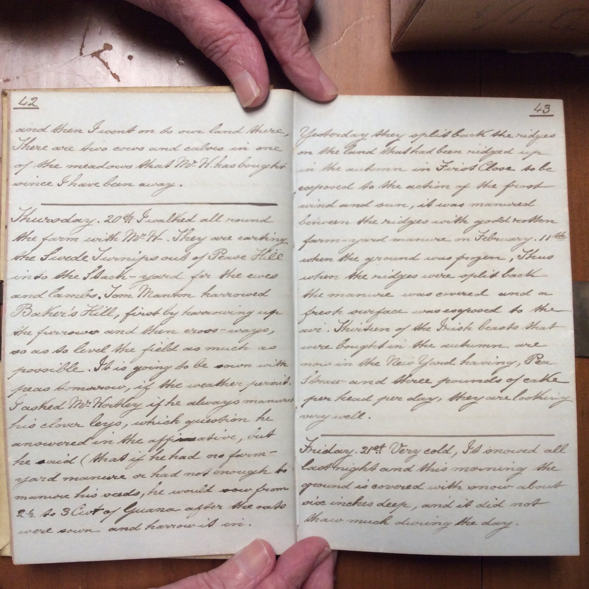 Original CS Clarke diary page
