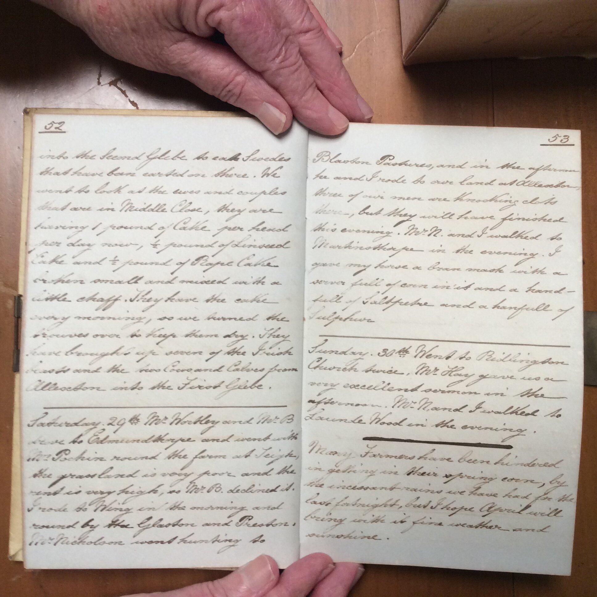 Original CS Clarke diary page