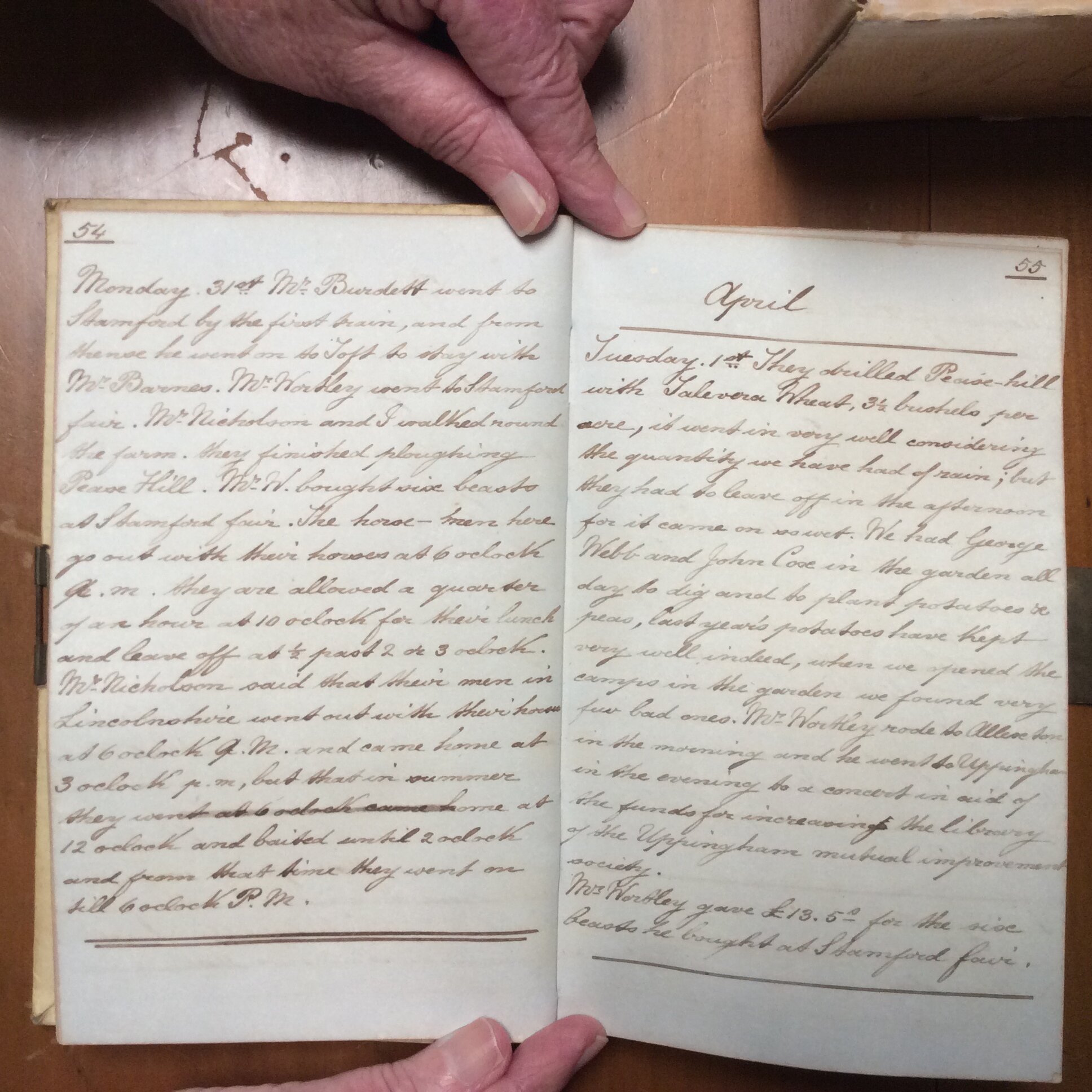 Original CS Clarke diary page