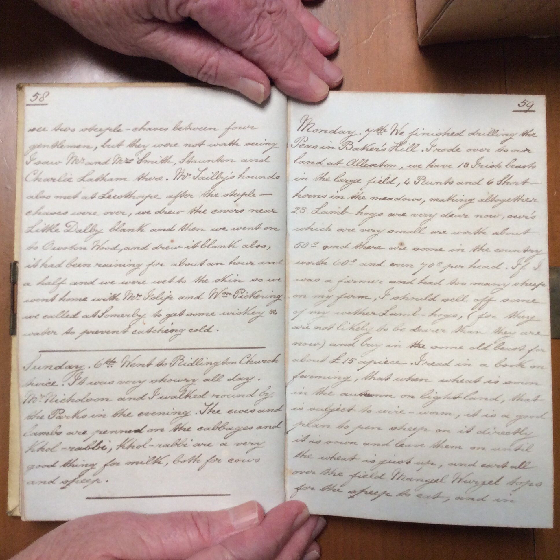 Original CS Clarke diary page