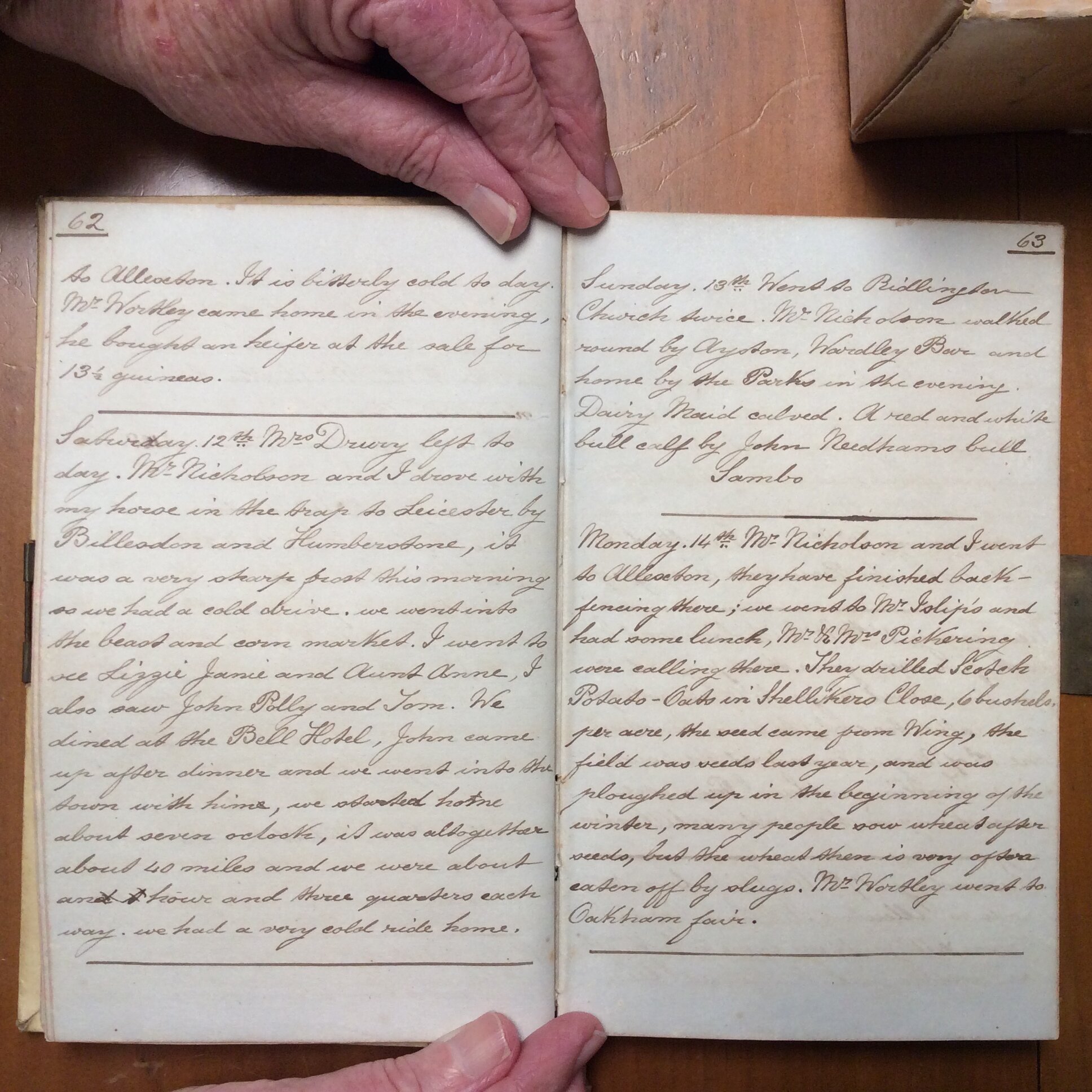 Original CS Clarke diary page