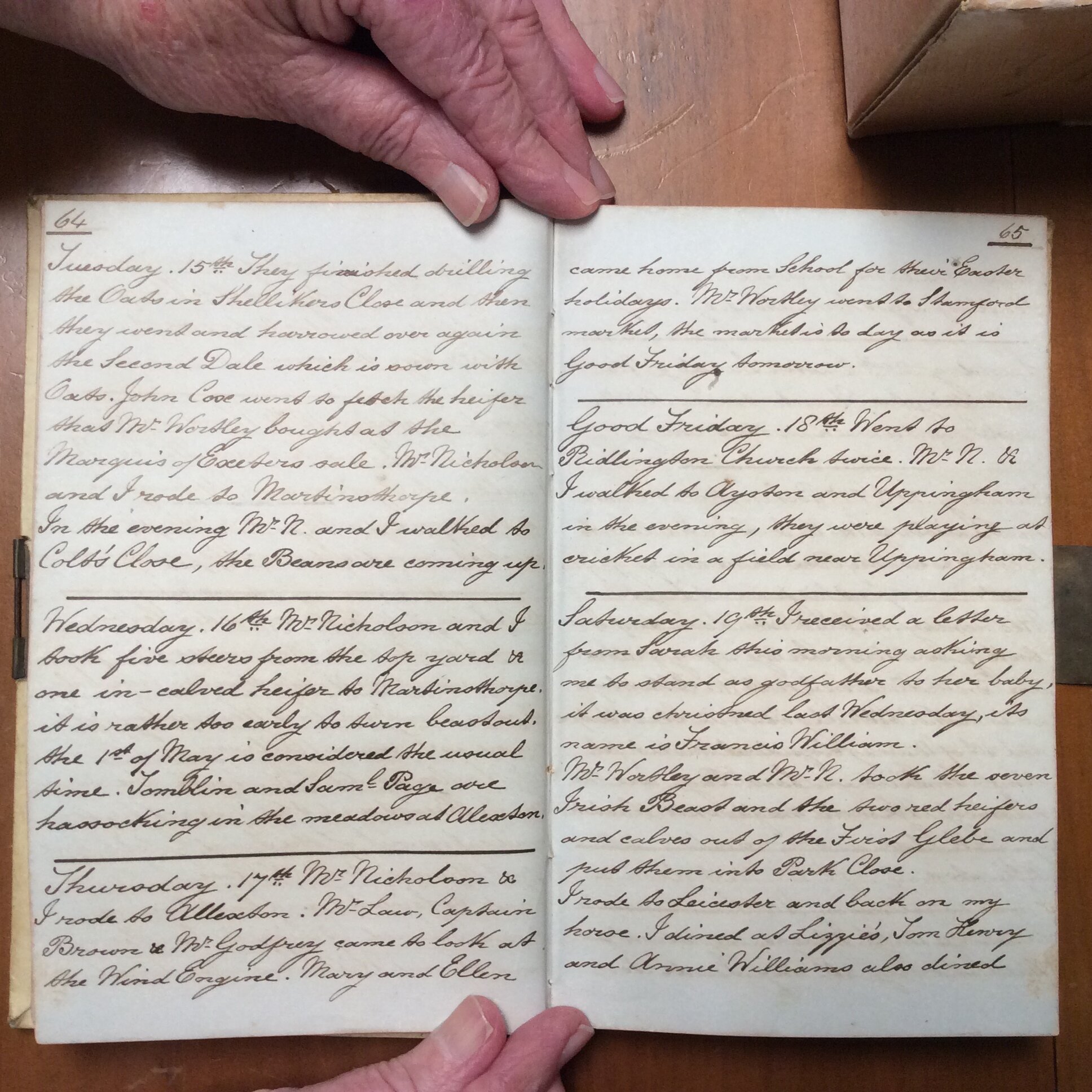 Original CS Clarke diary page