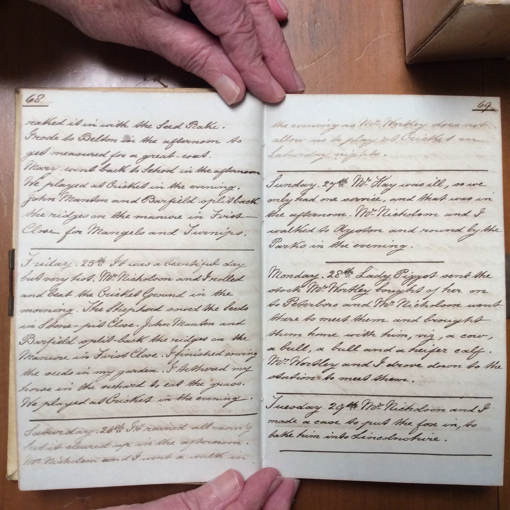 Original CS Clarke diary page