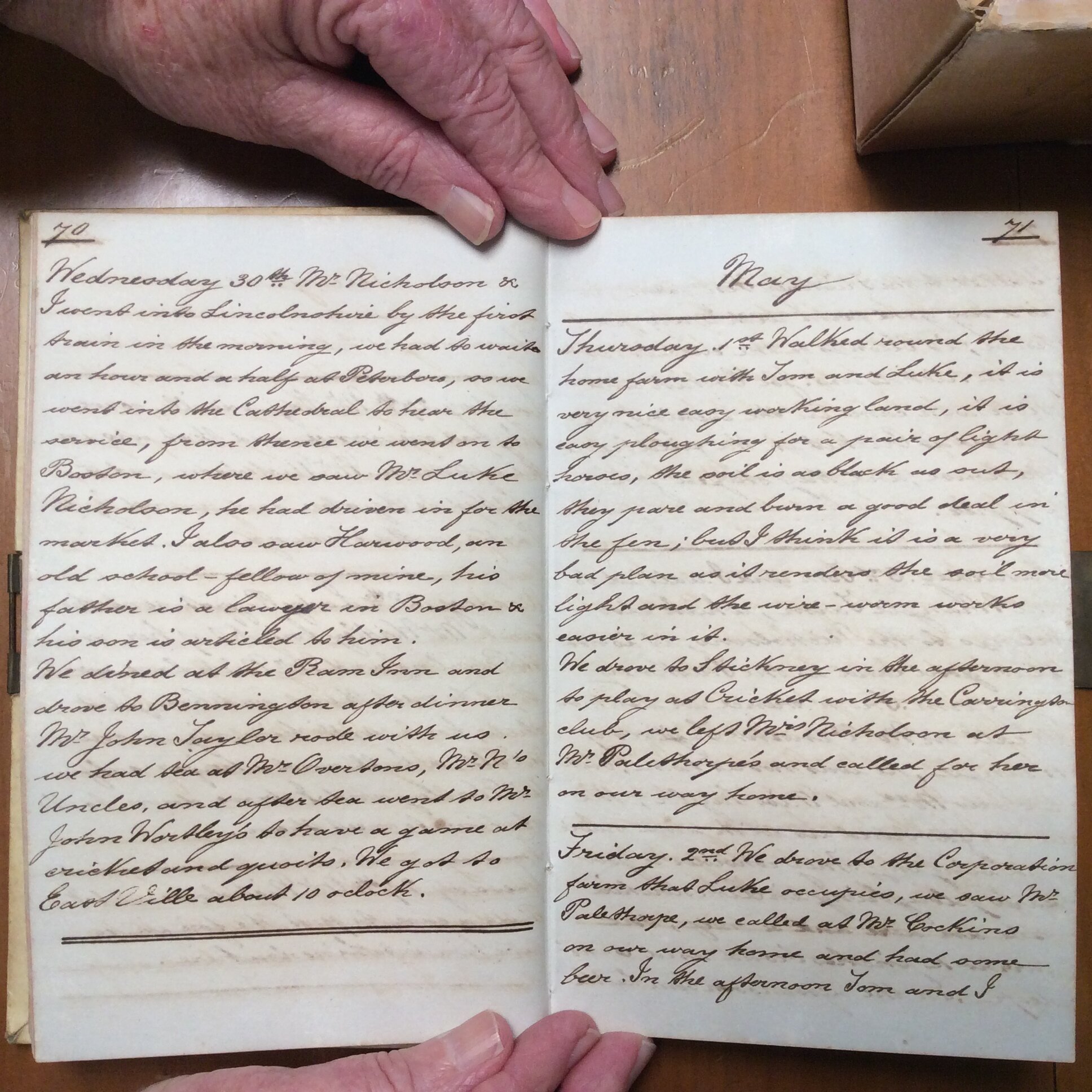 Original CS Clarke diary page