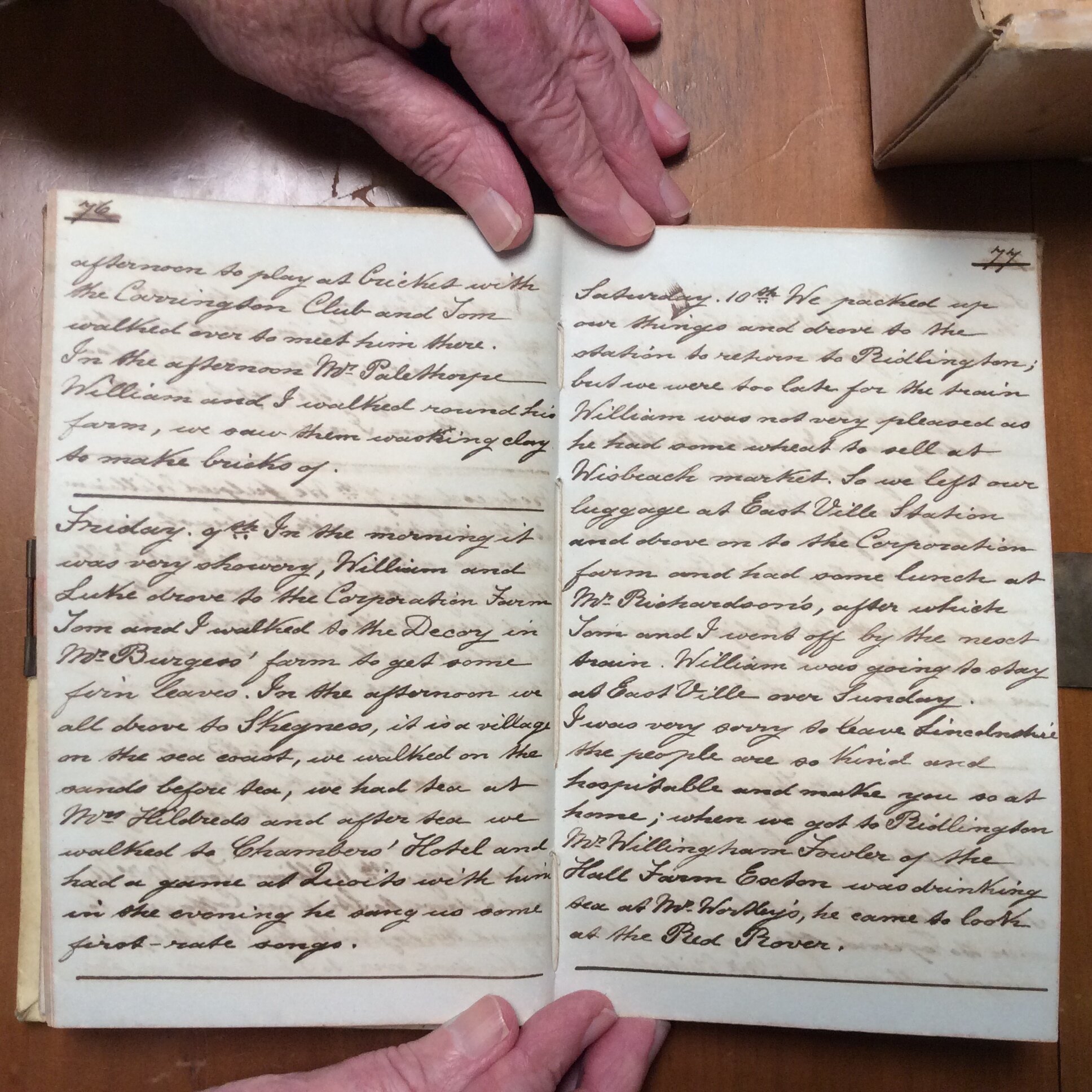 Original CS Clarke diary page