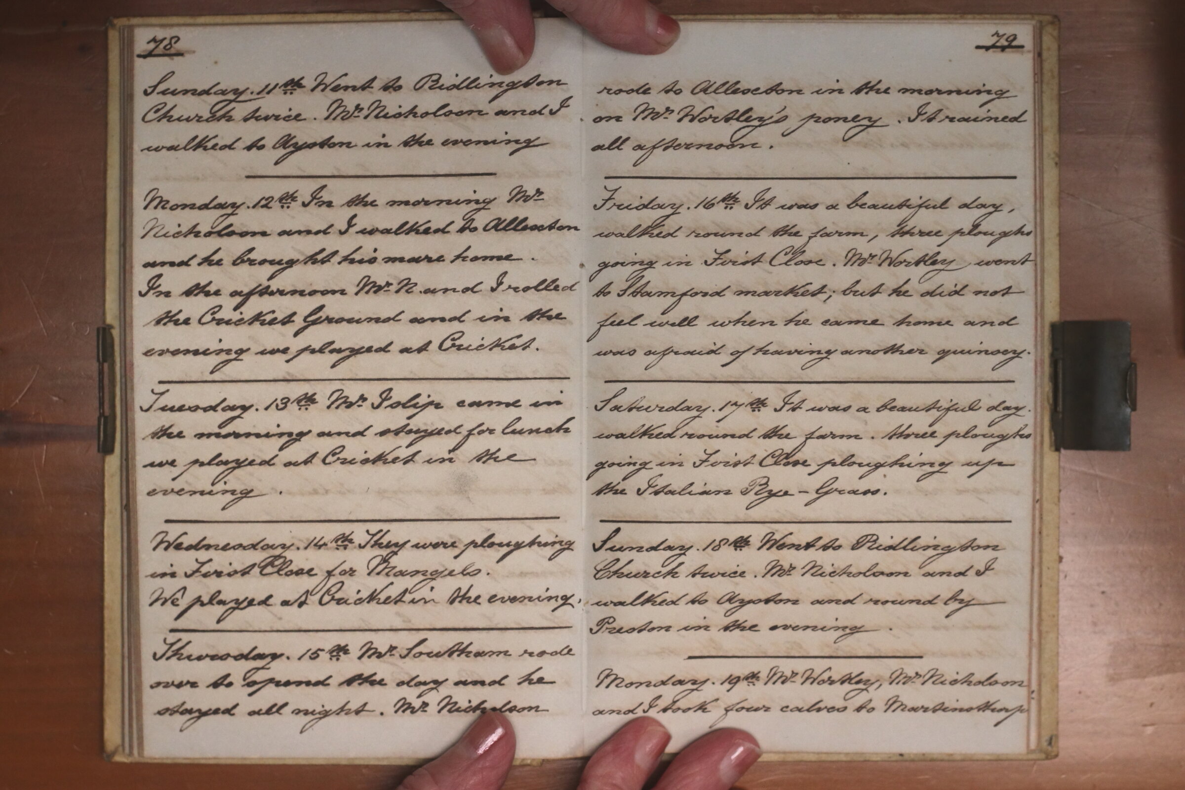Original CS Clarke diary page