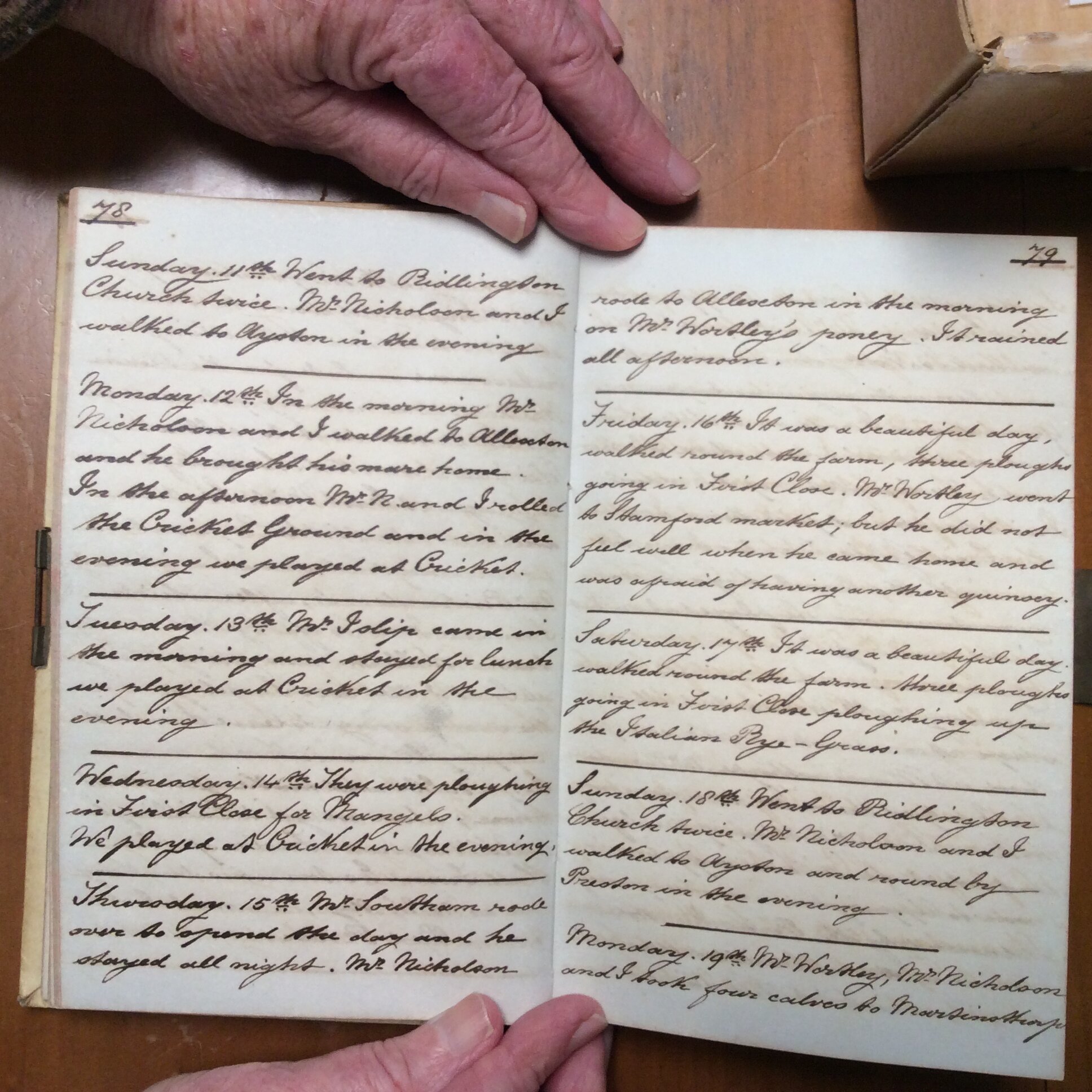 Original CS Clarke diary page
