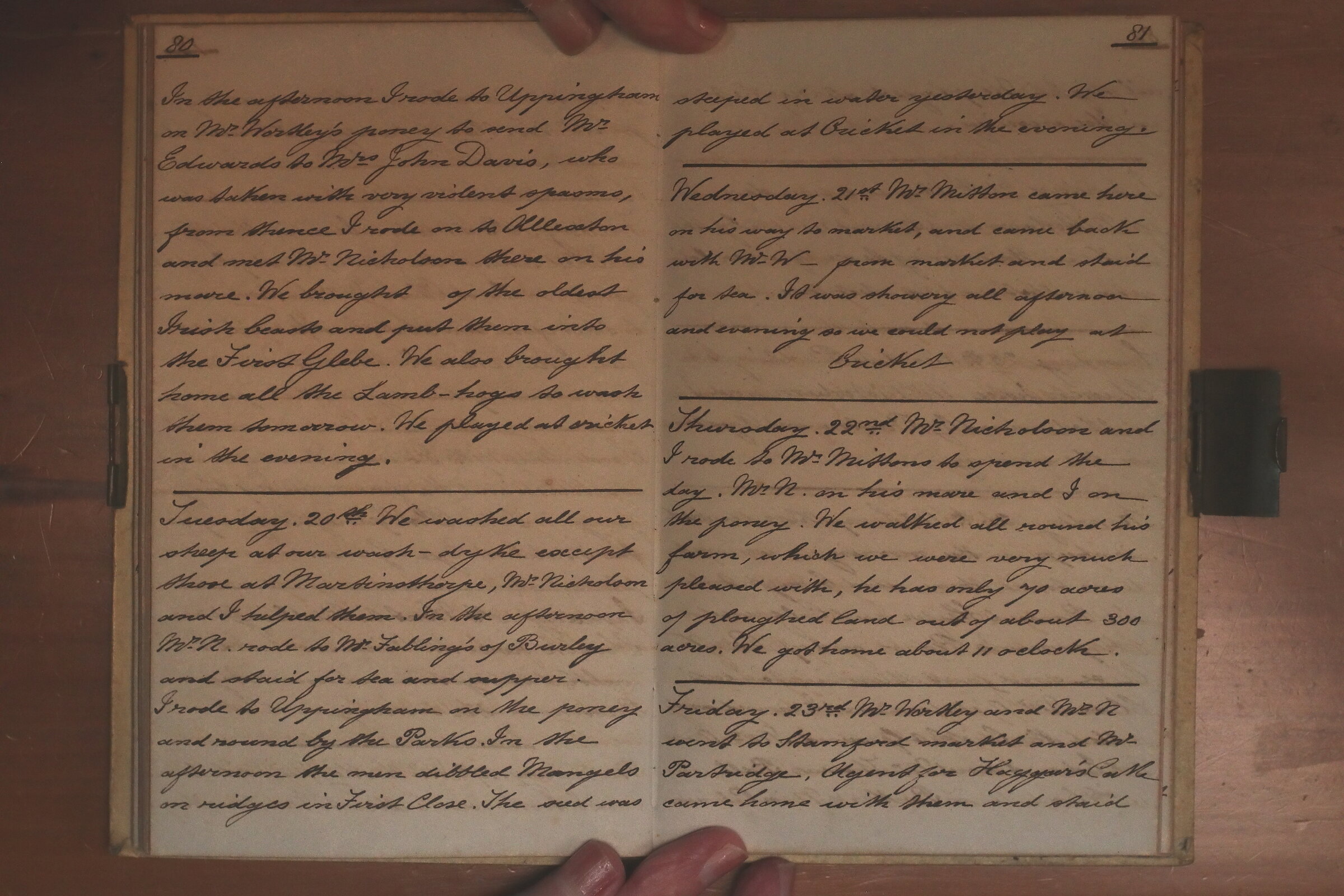 Original CS Clarke diary page