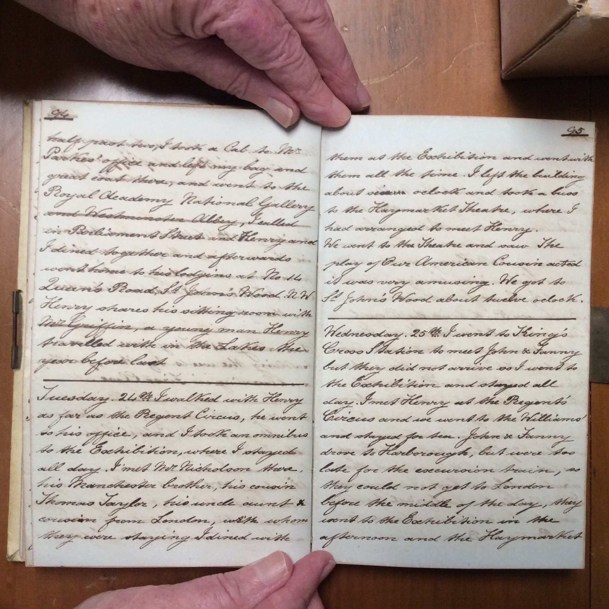 Original CS Clarke diary page