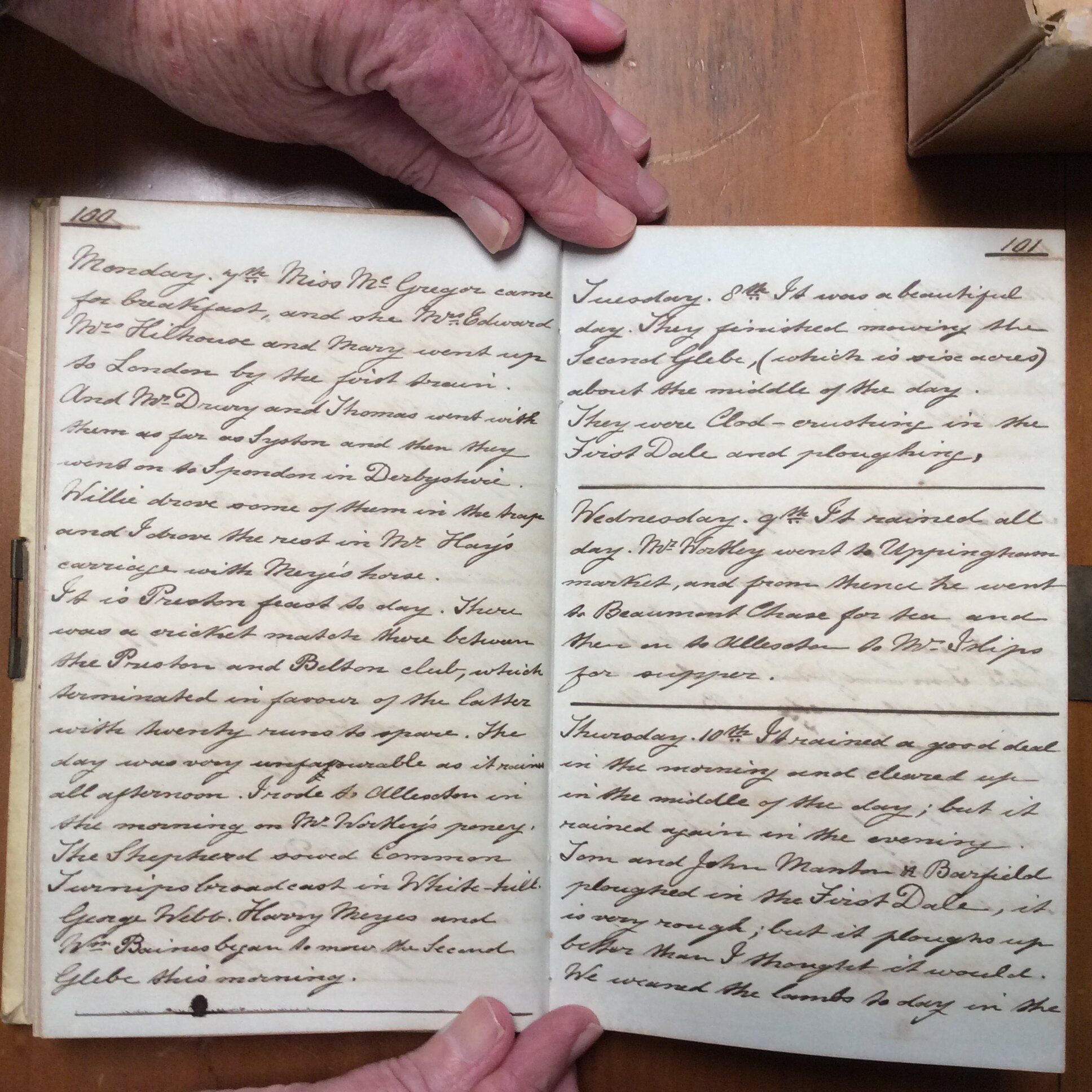 Original CS Clarke diary page