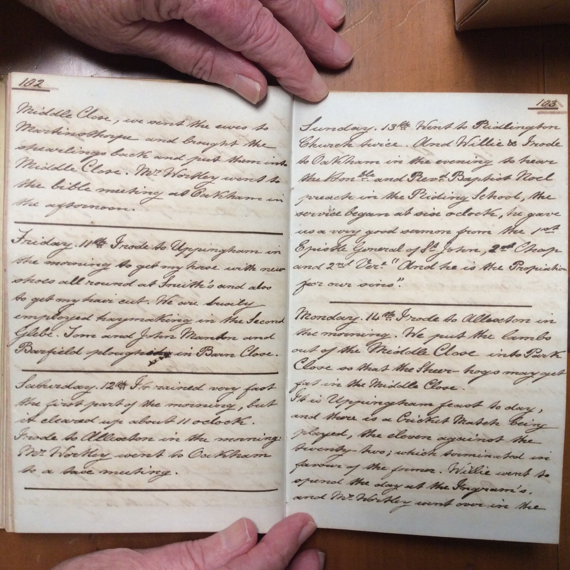 Original CS Clarke diary page