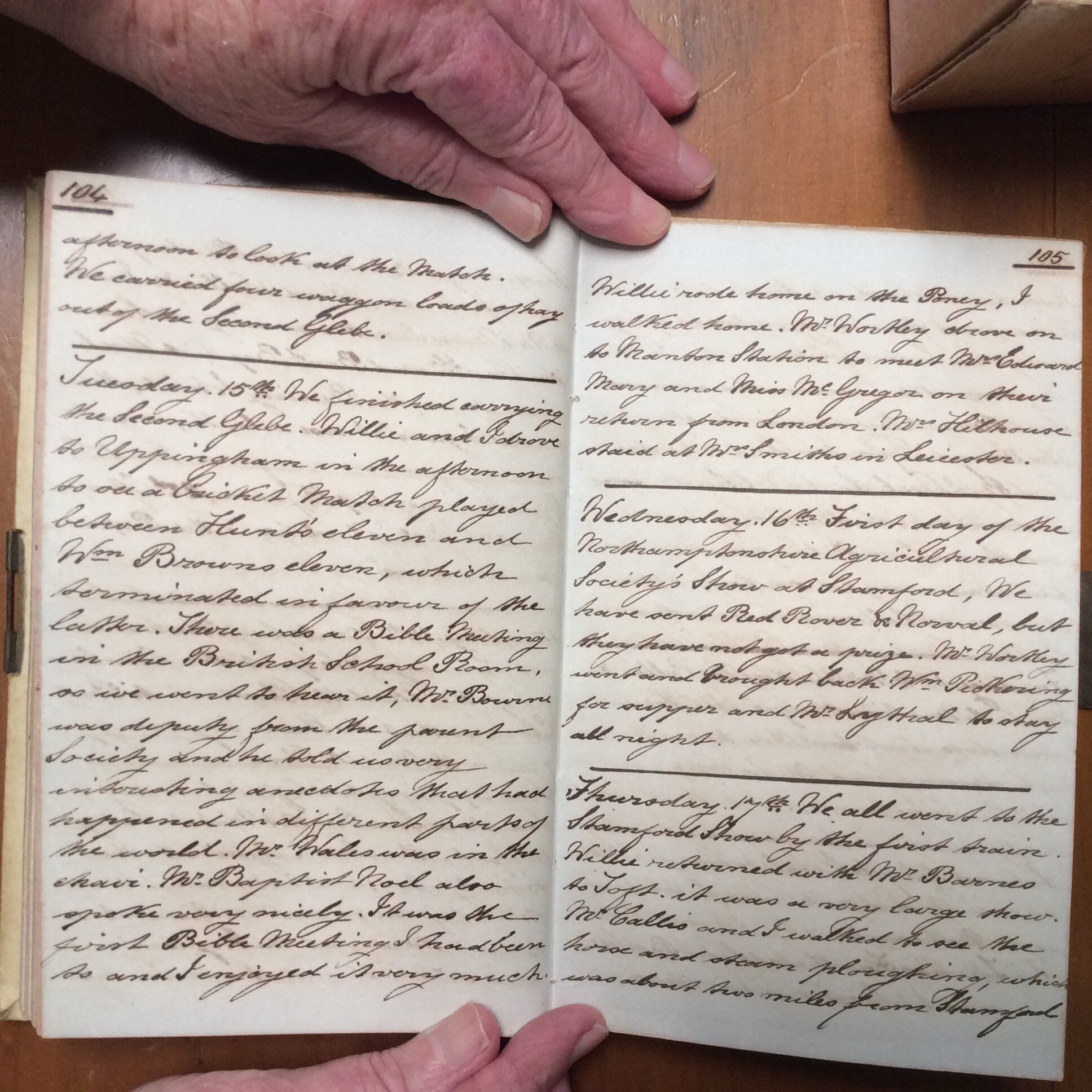 Original CS Clarke diary page