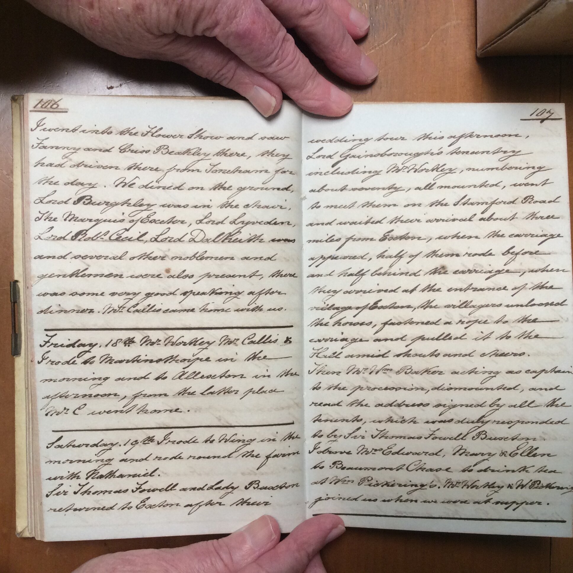 Original CS Clarke diary page
