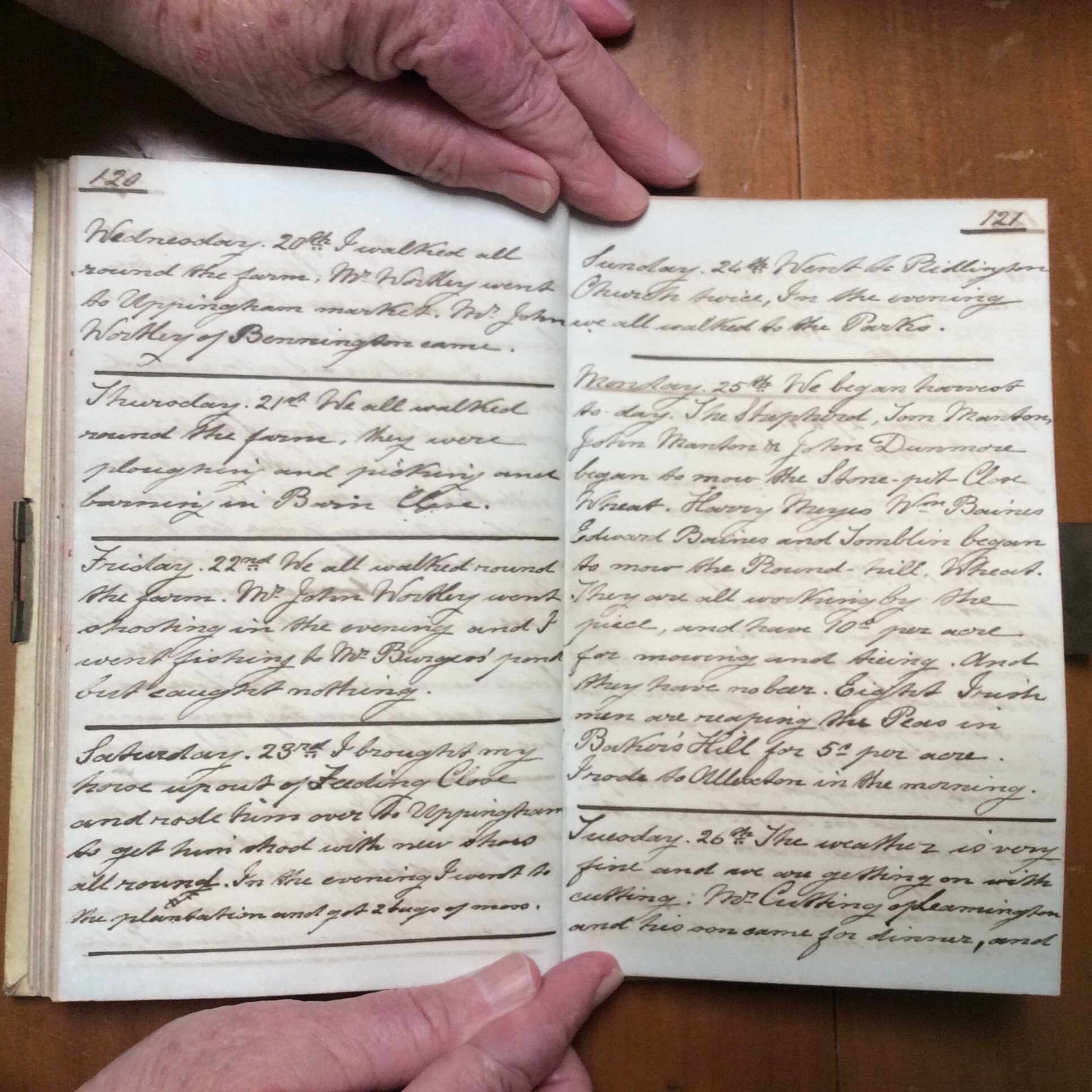 Original CS Clarke diary page