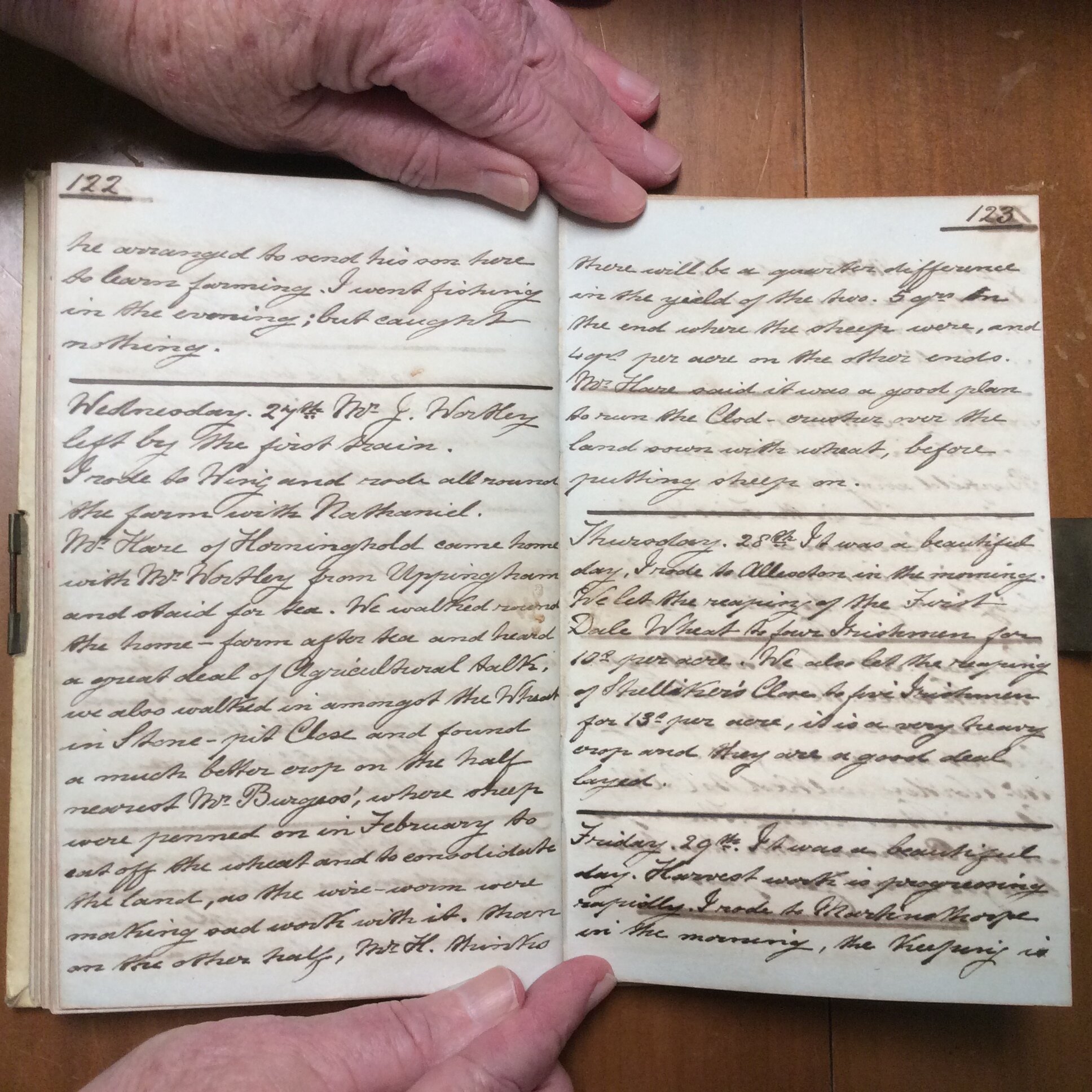 Original CS Clarke diary page