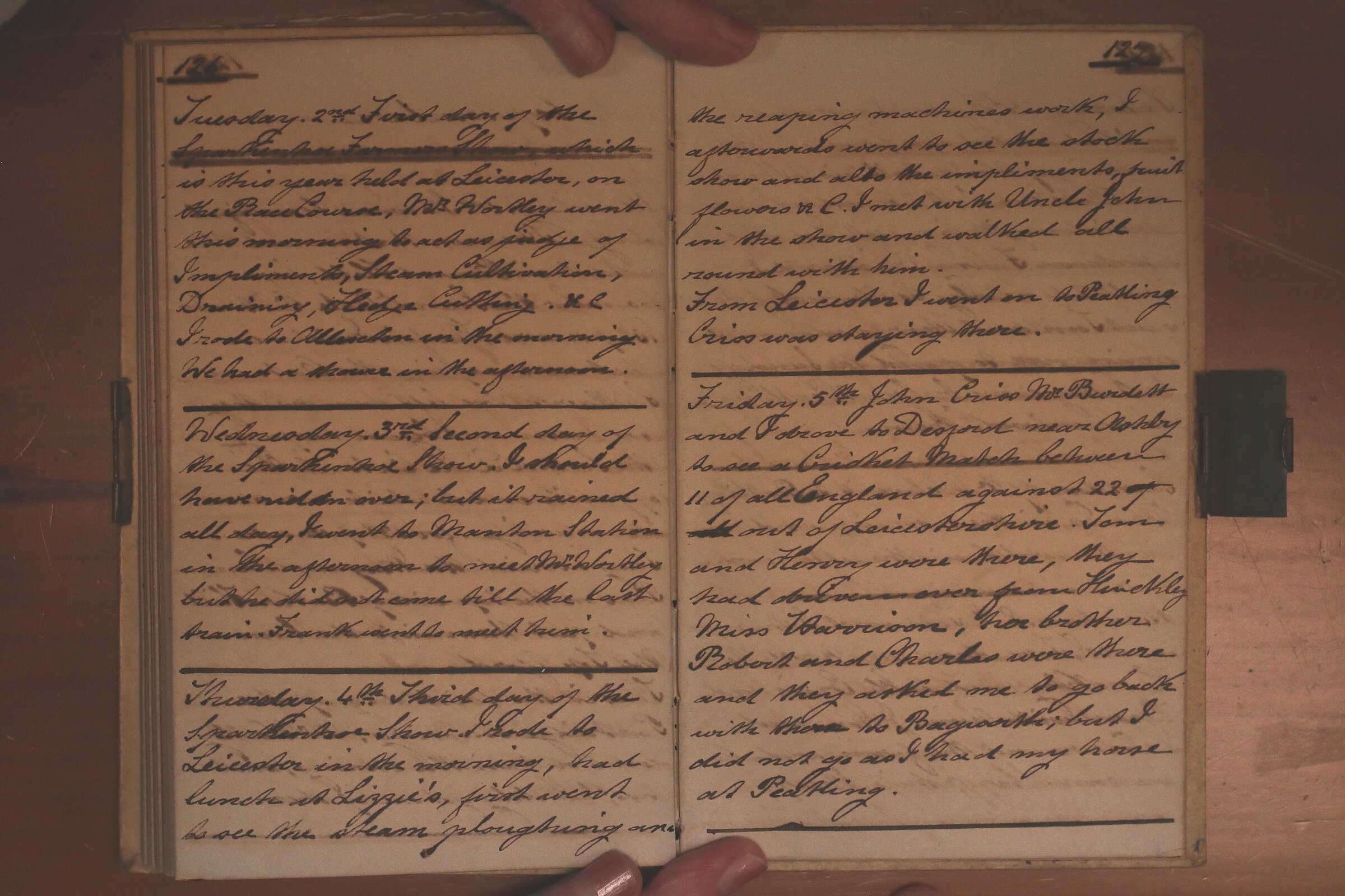 Original CS Clarke diary page