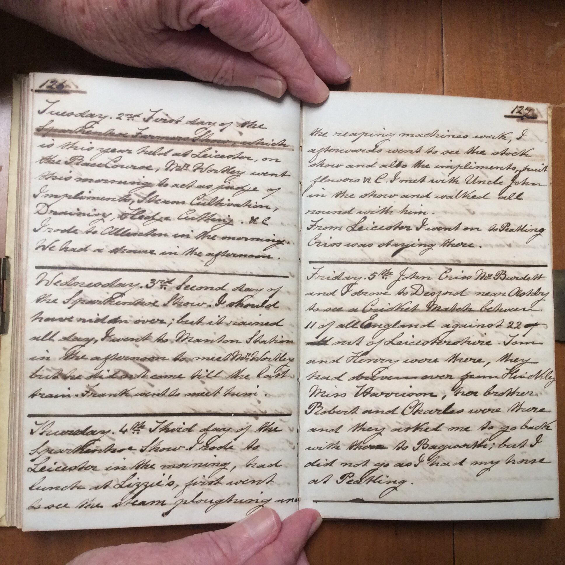 Original CS Clarke diary page