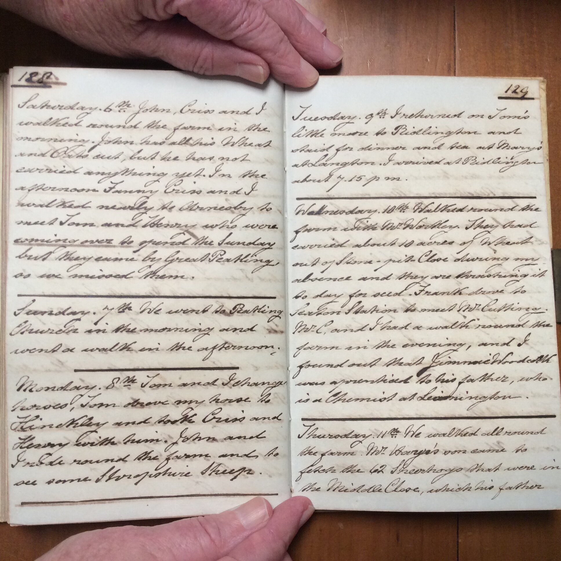 Original CS Clarke diary page