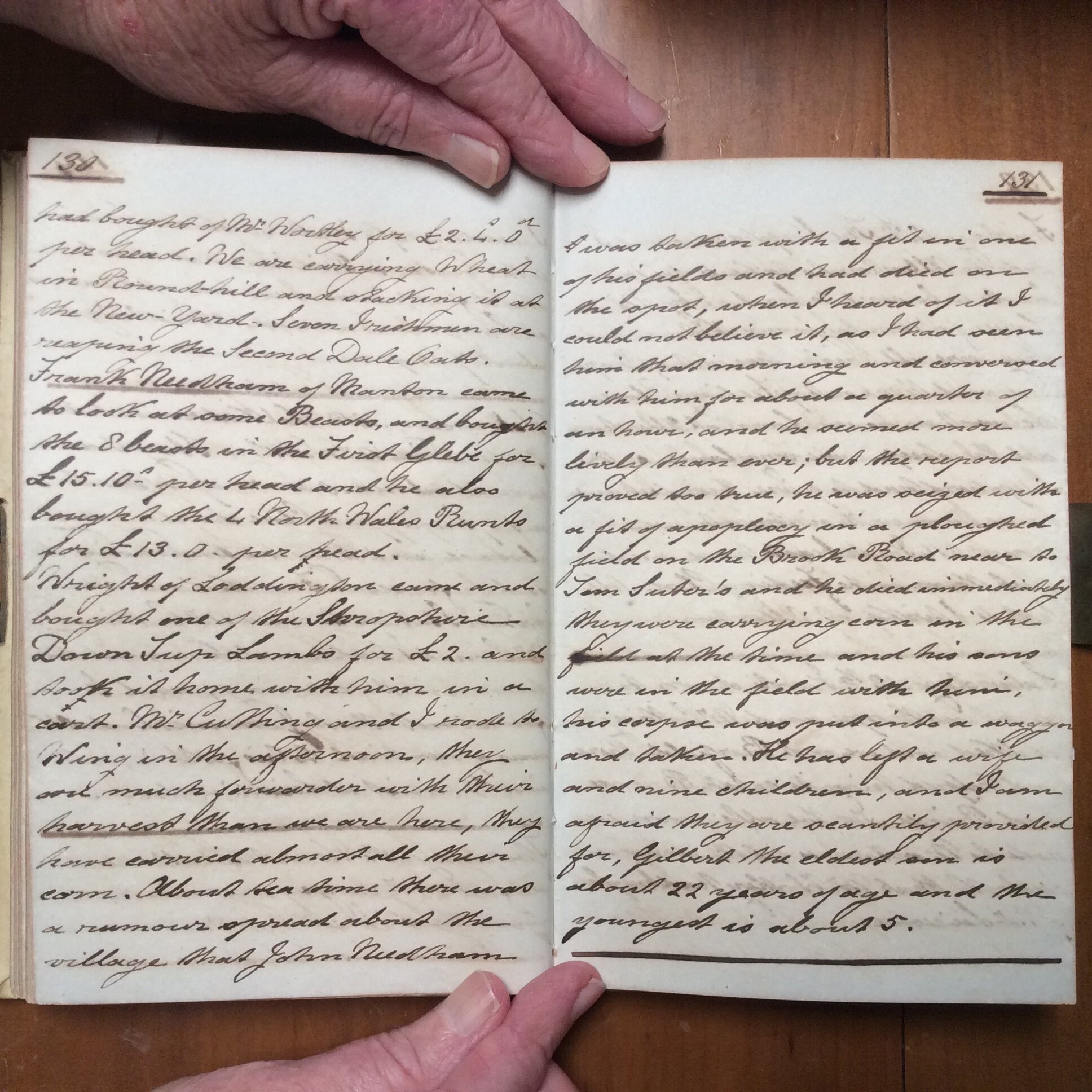 Original CS Clarke diary page