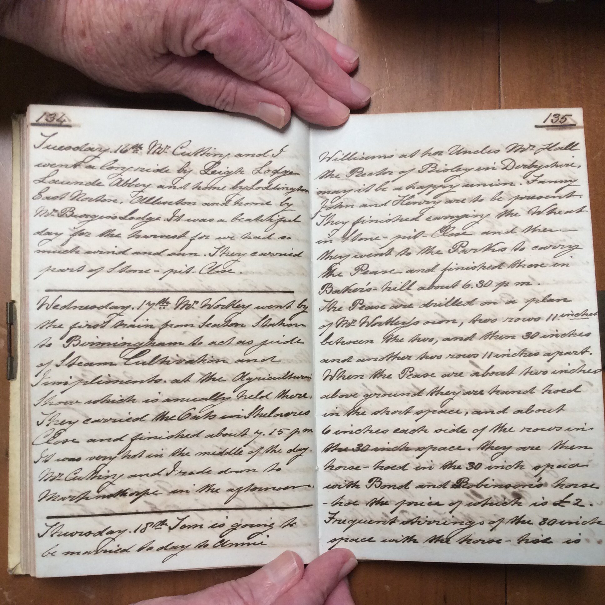 Original CS Clarke diary page