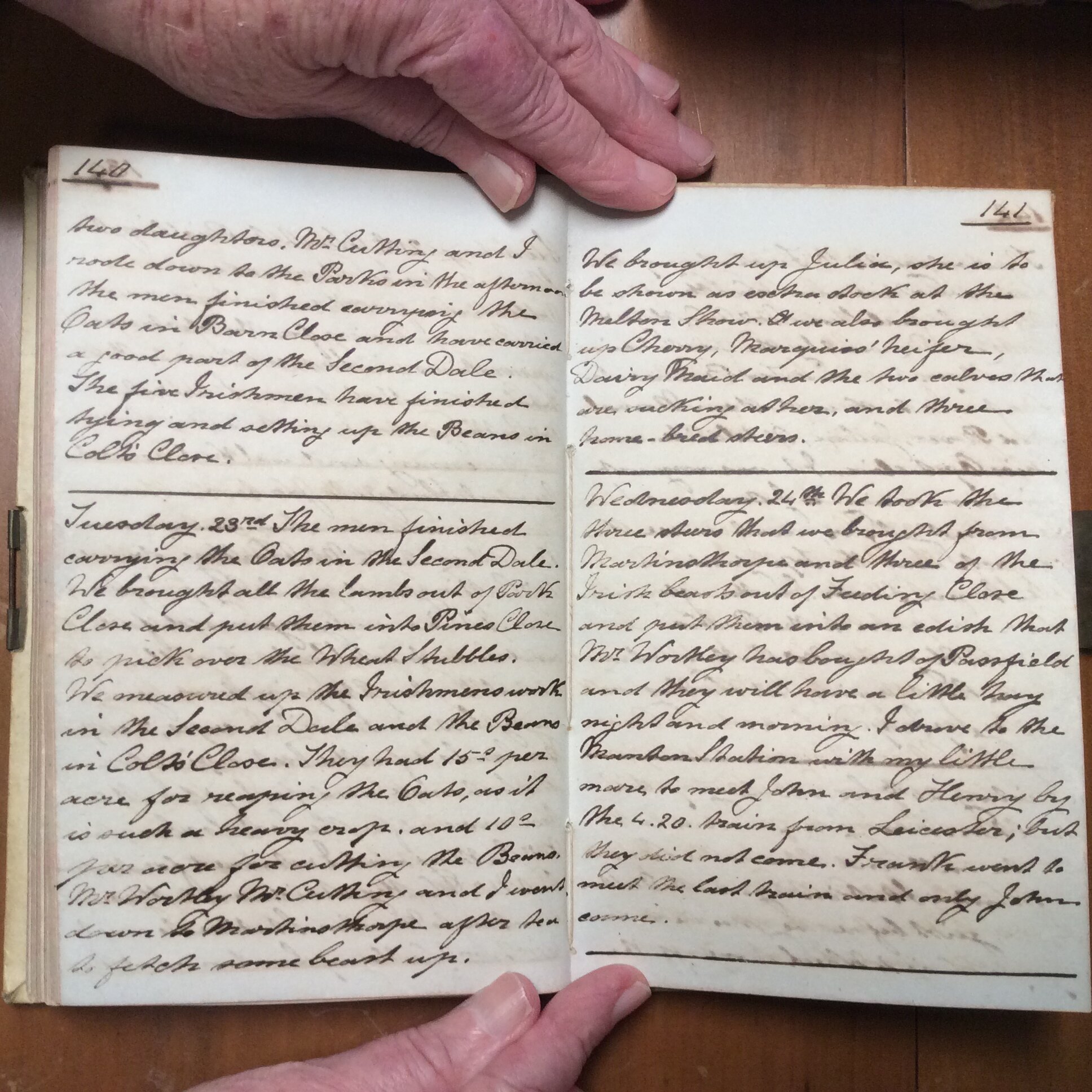 Original CS Clarke diary page
