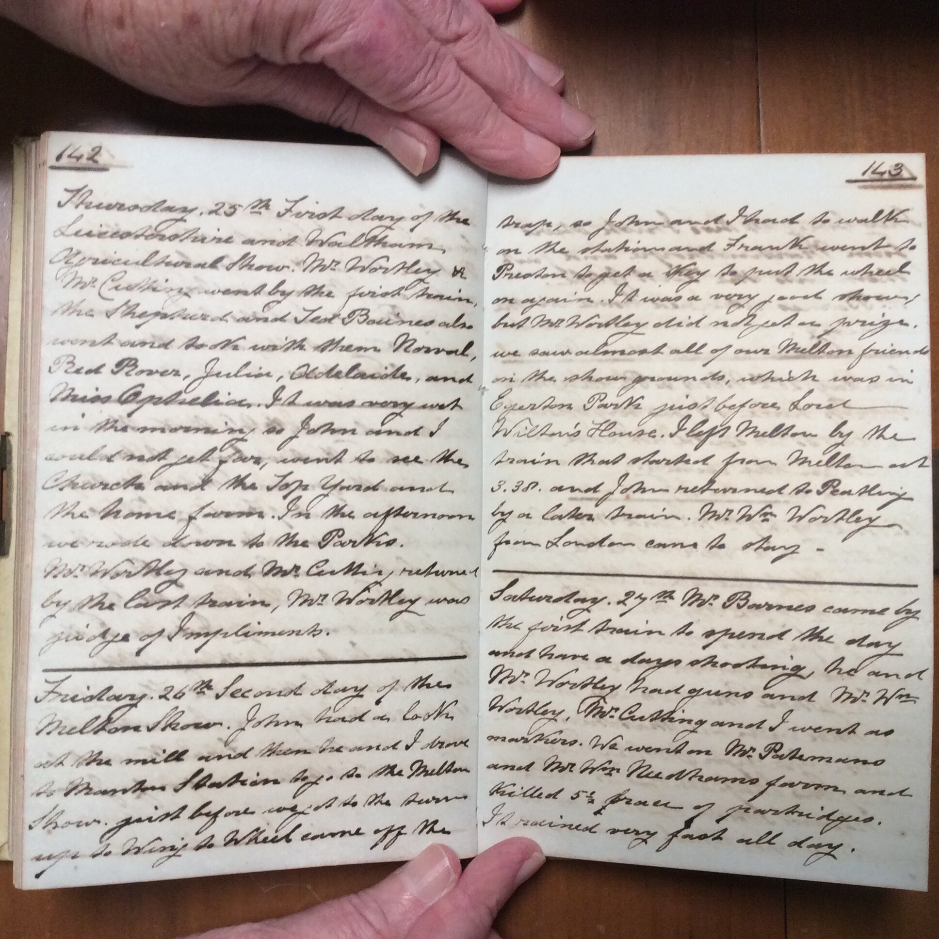 Original CS Clarke diary page
