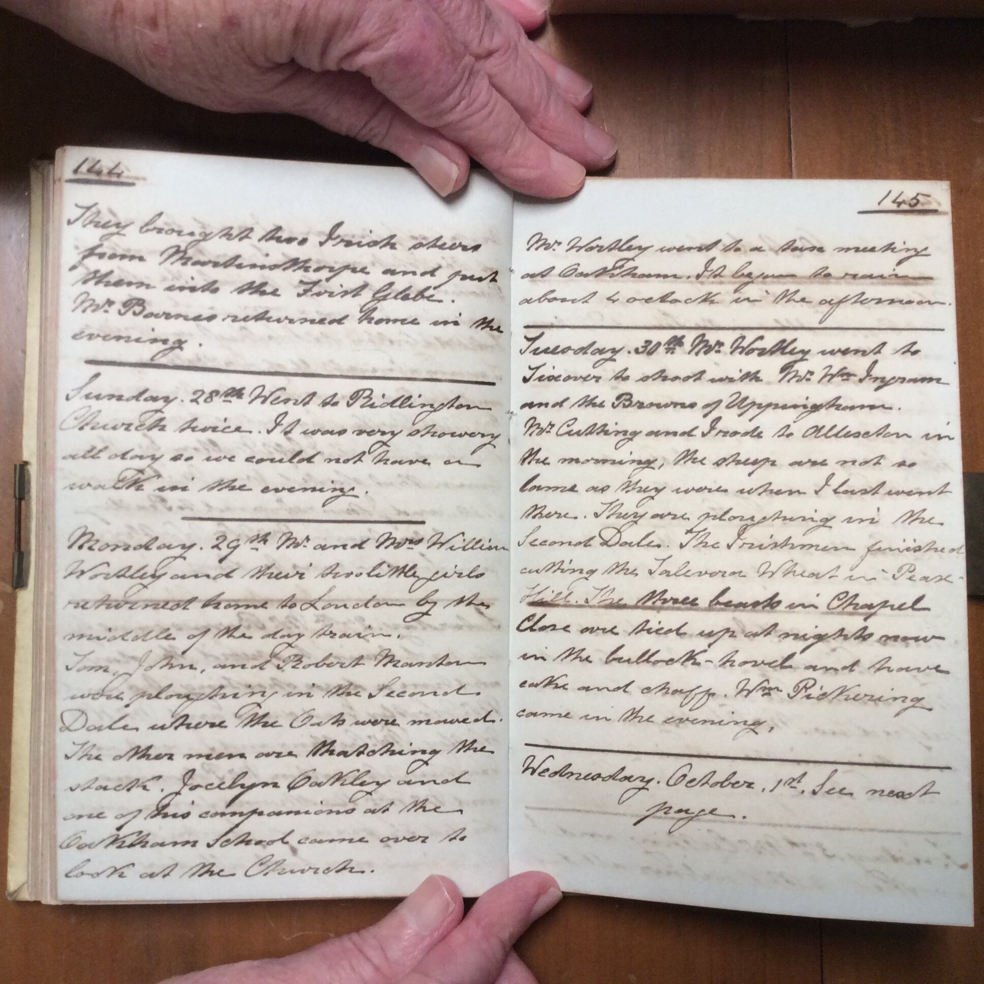 Original CS Clarke diary page