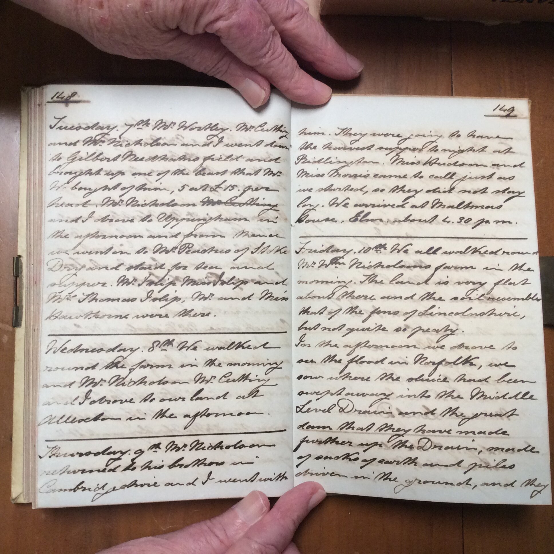 Original CS Clarke diary page