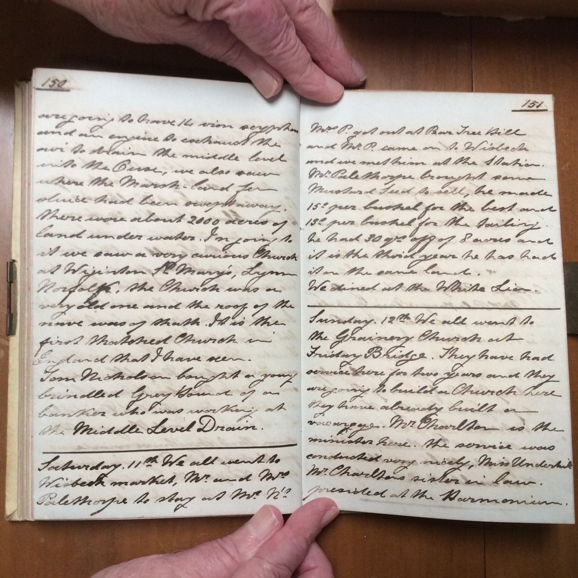 Original CS Clarke diary page