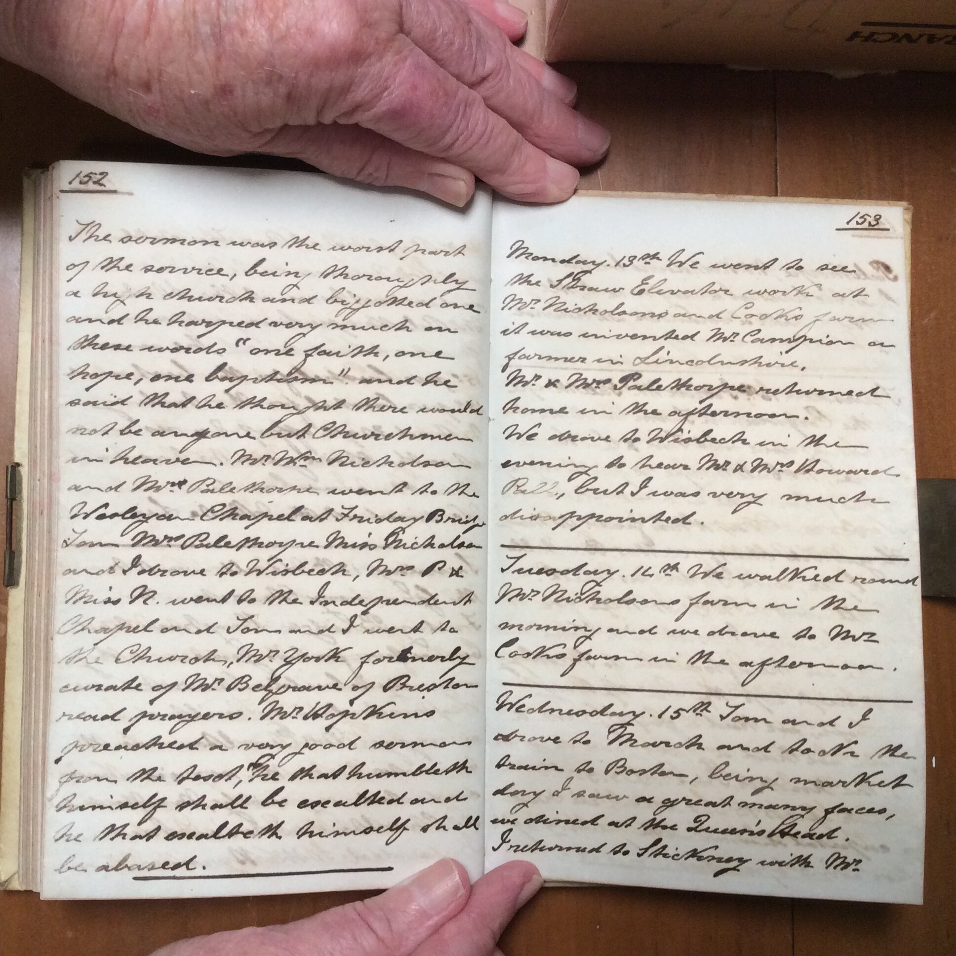 Original CS Clarke diary page