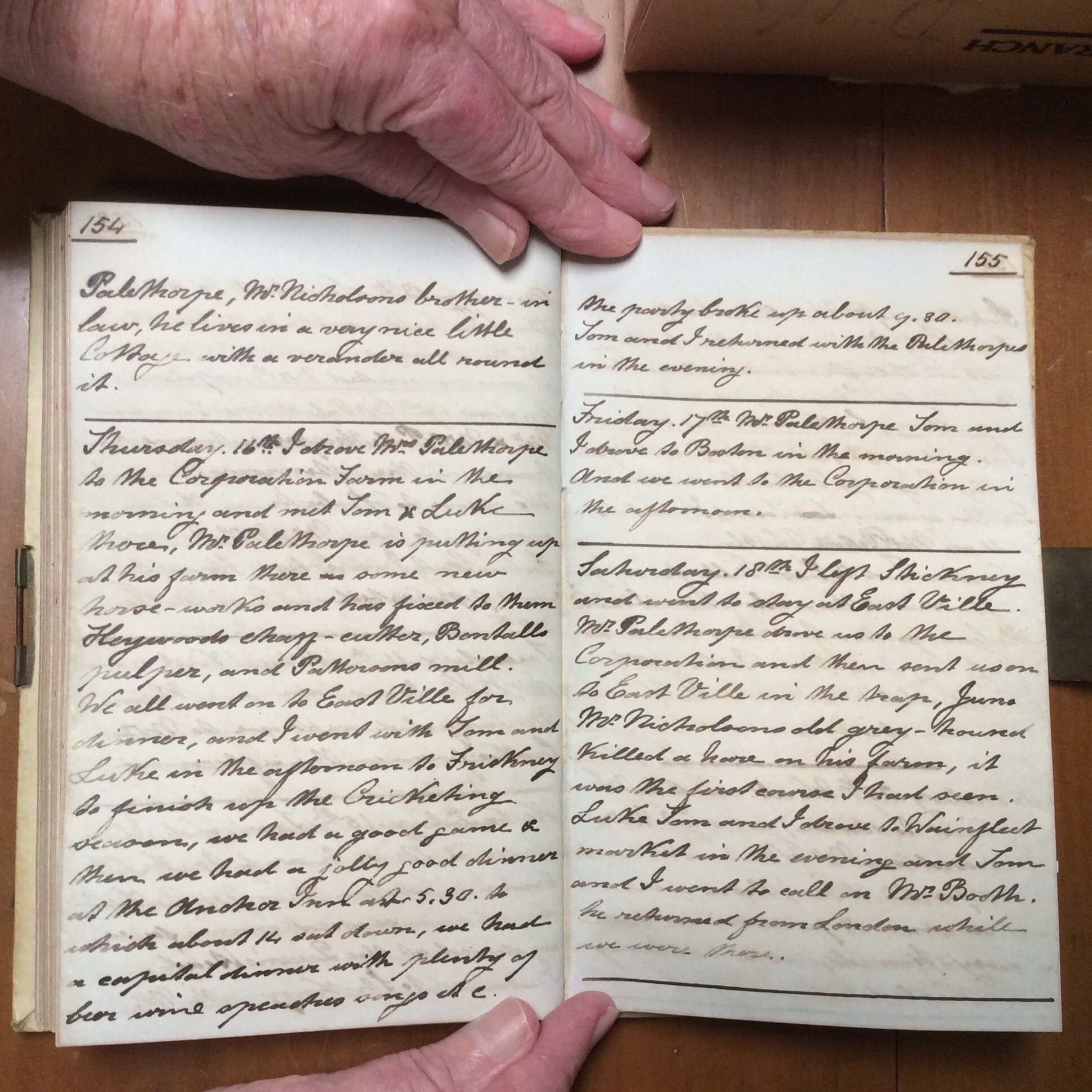 Original CS Clarke diary page