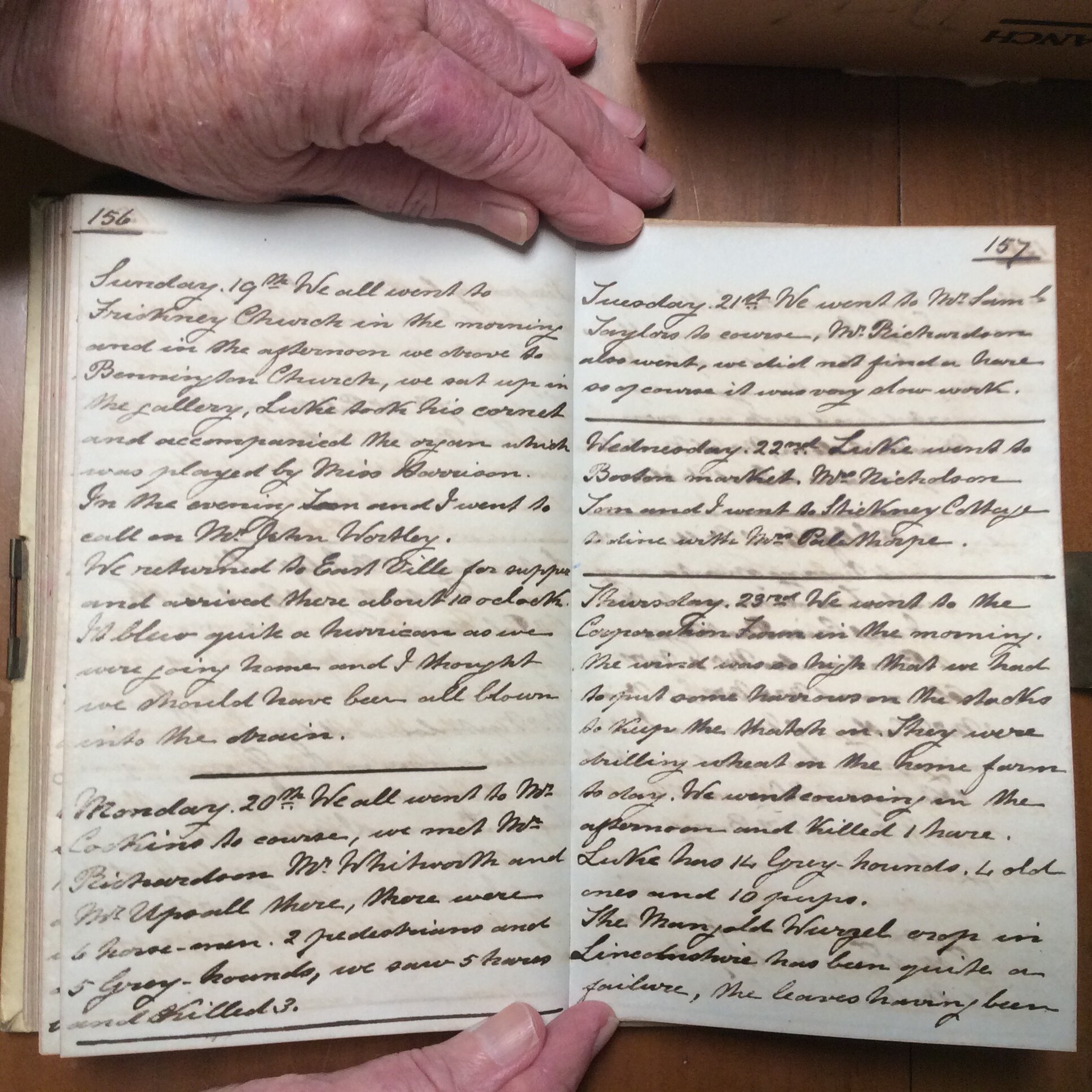 Original CS Clarke diary page