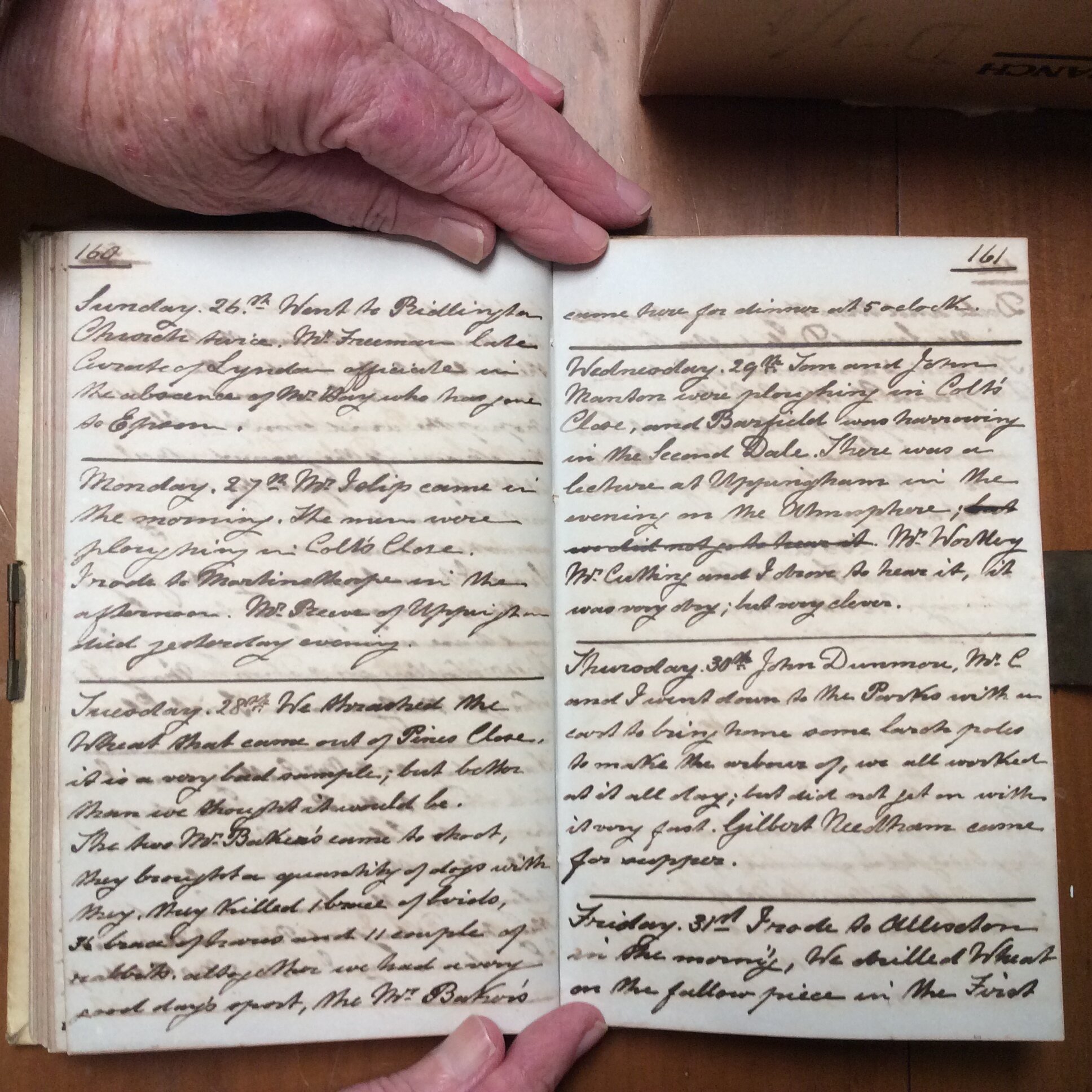 Original CS Clarke diary page