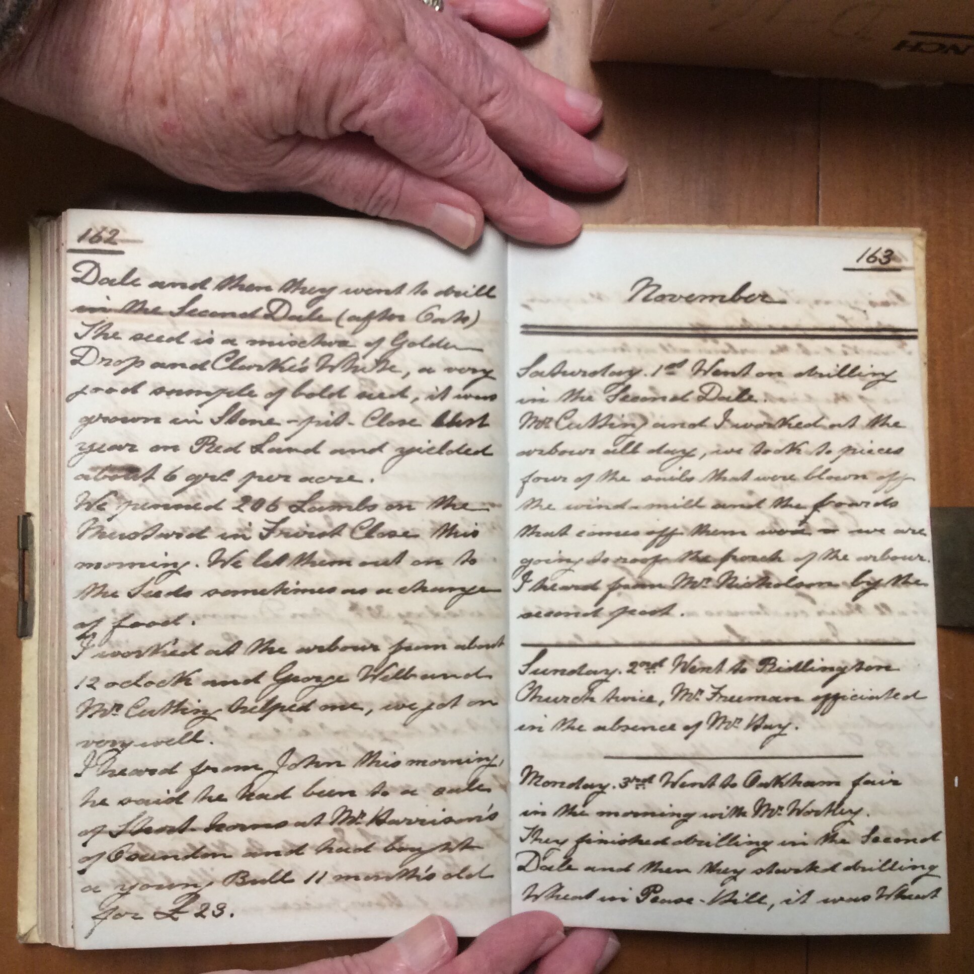 Original CS Clarke diary page