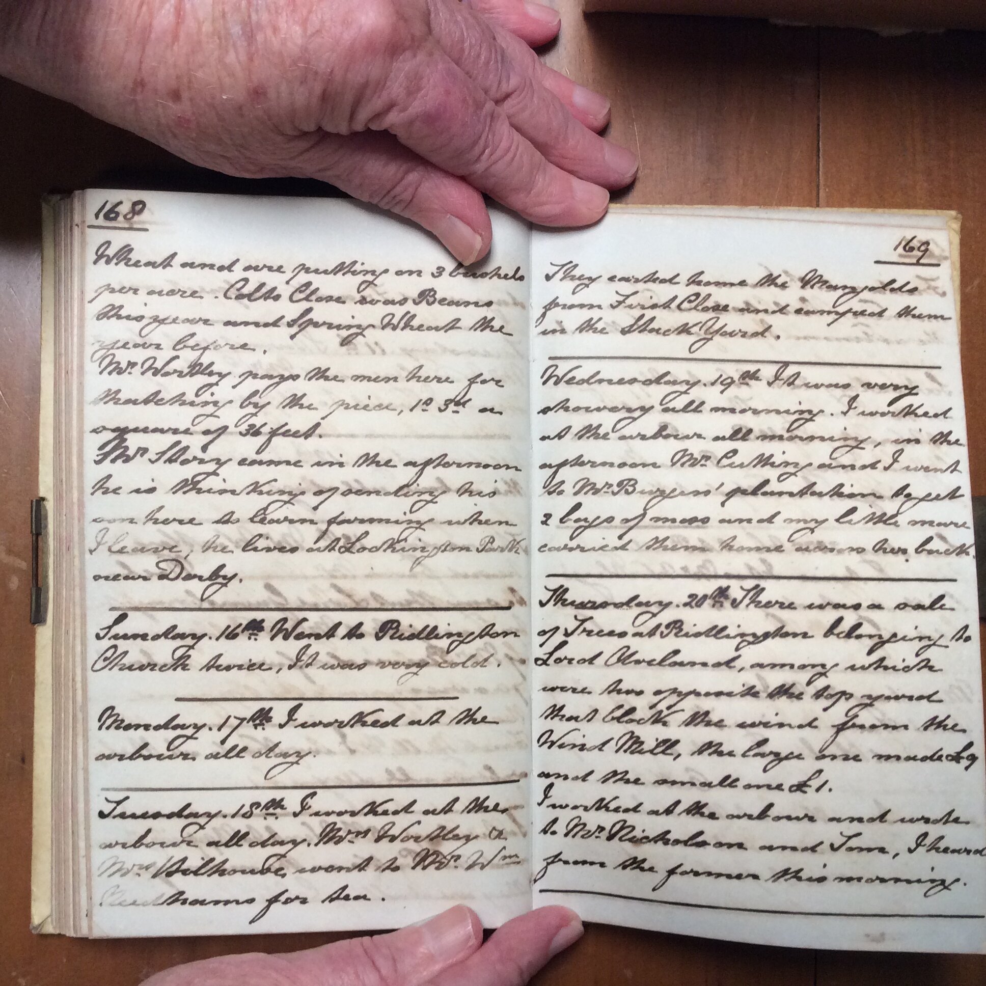 Original CS Clarke diary page