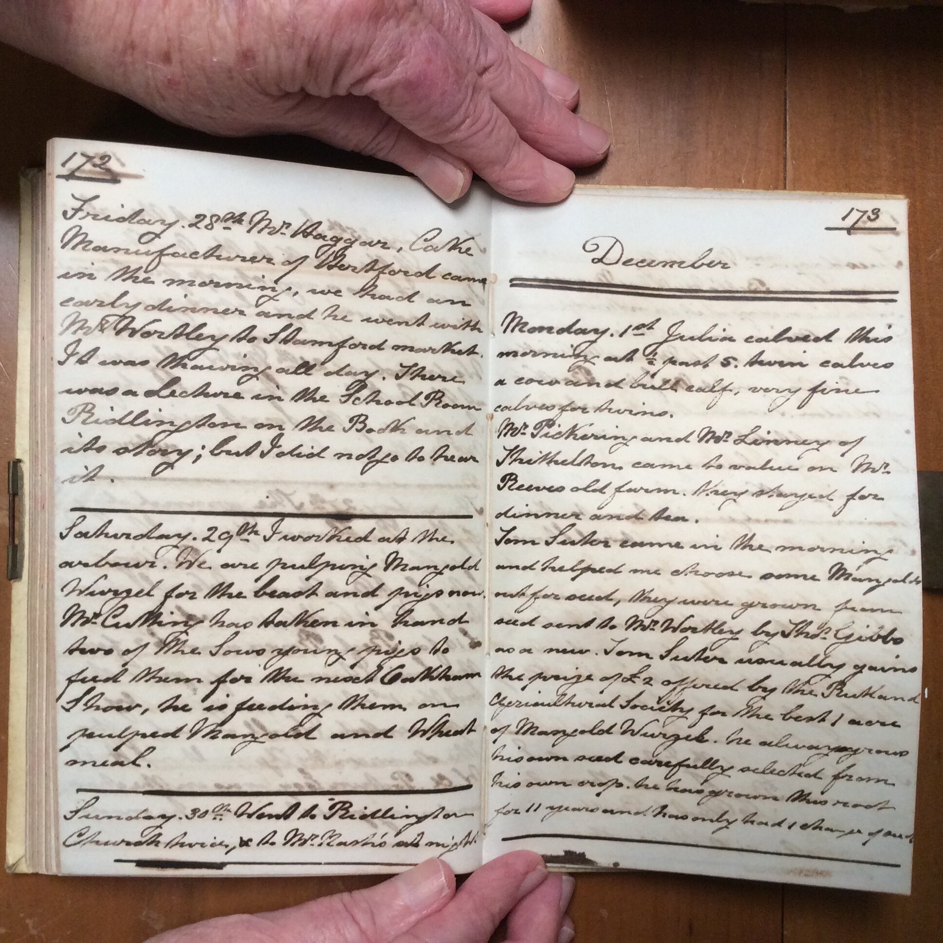 Original CS Clarke diary page