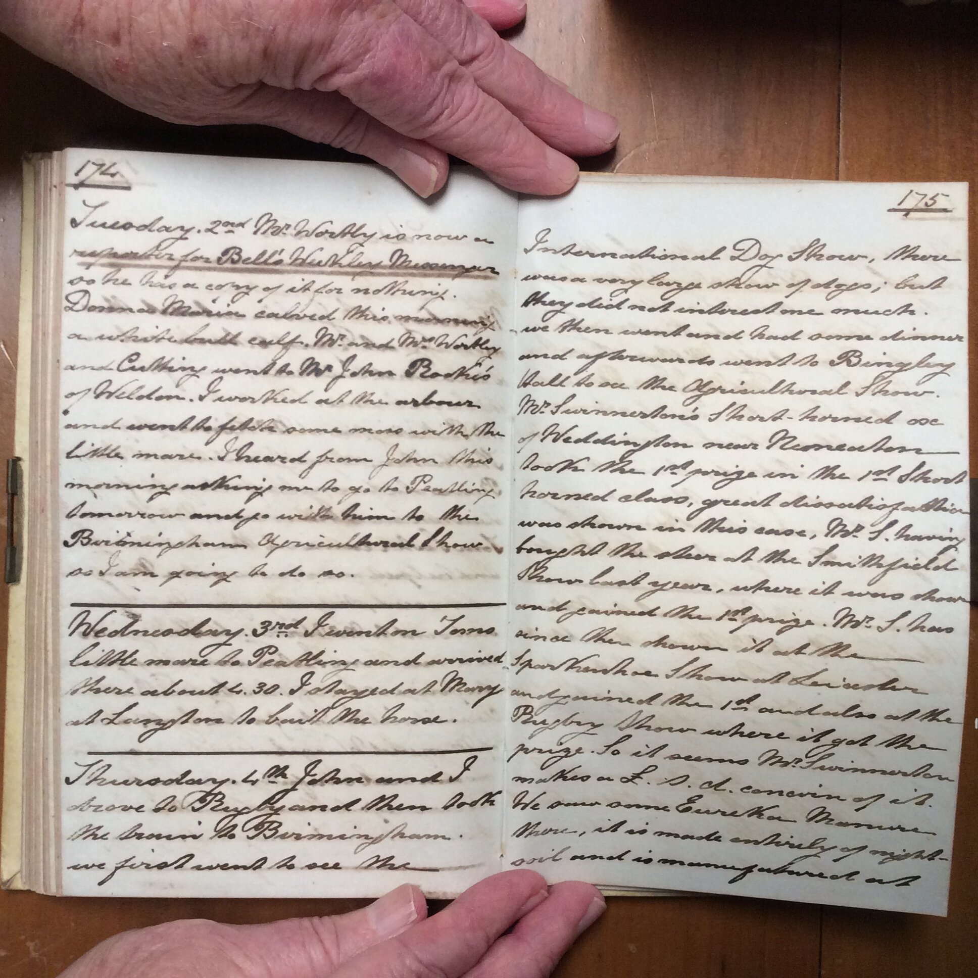 Original CS Clarke diary page