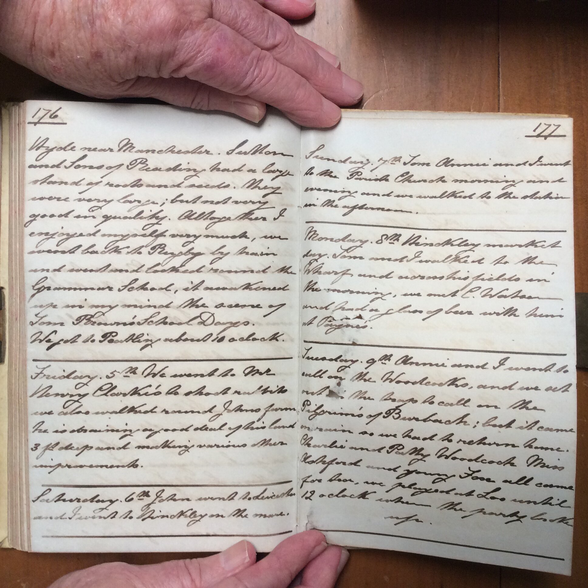 Original CS Clarke diary page