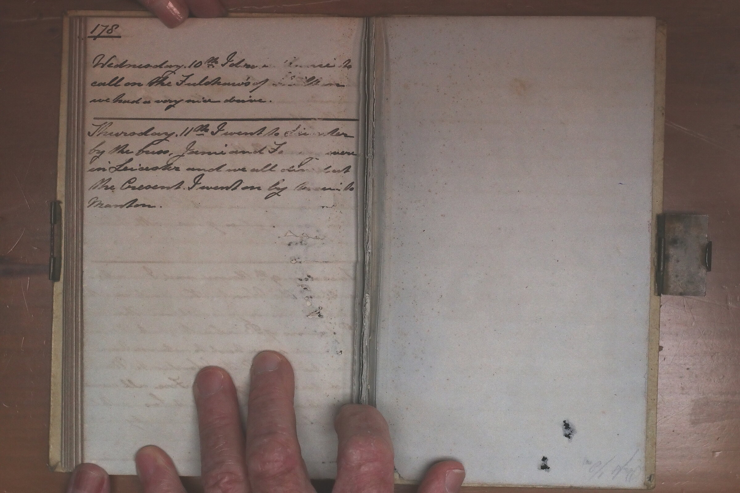 Original CS Clarke diary page