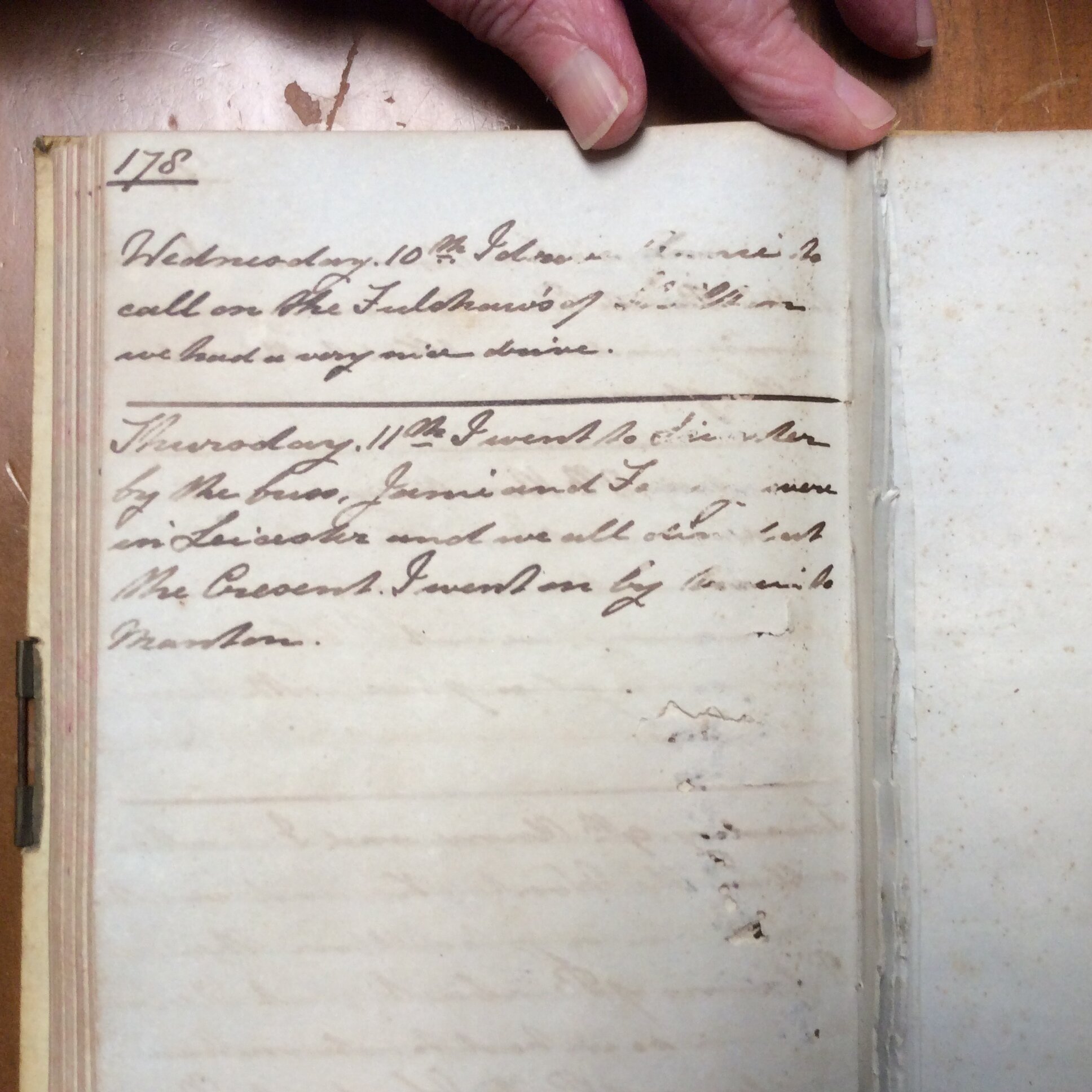 Original CS Clarke diary page