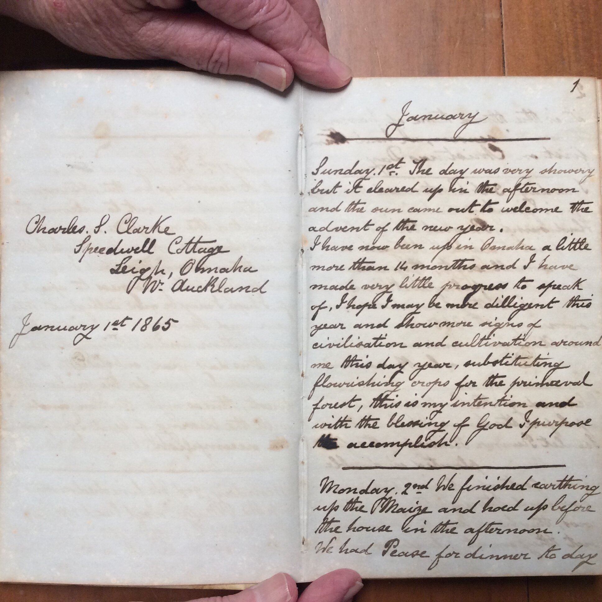 Original CS Clarke diary page