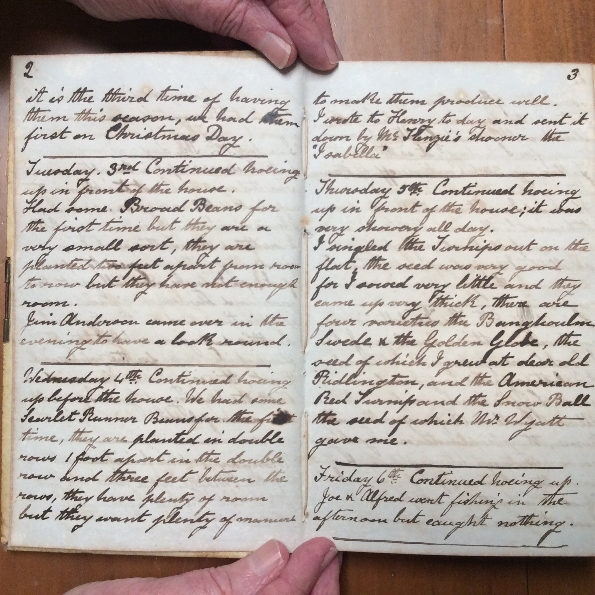 Original CS Clarke diary page