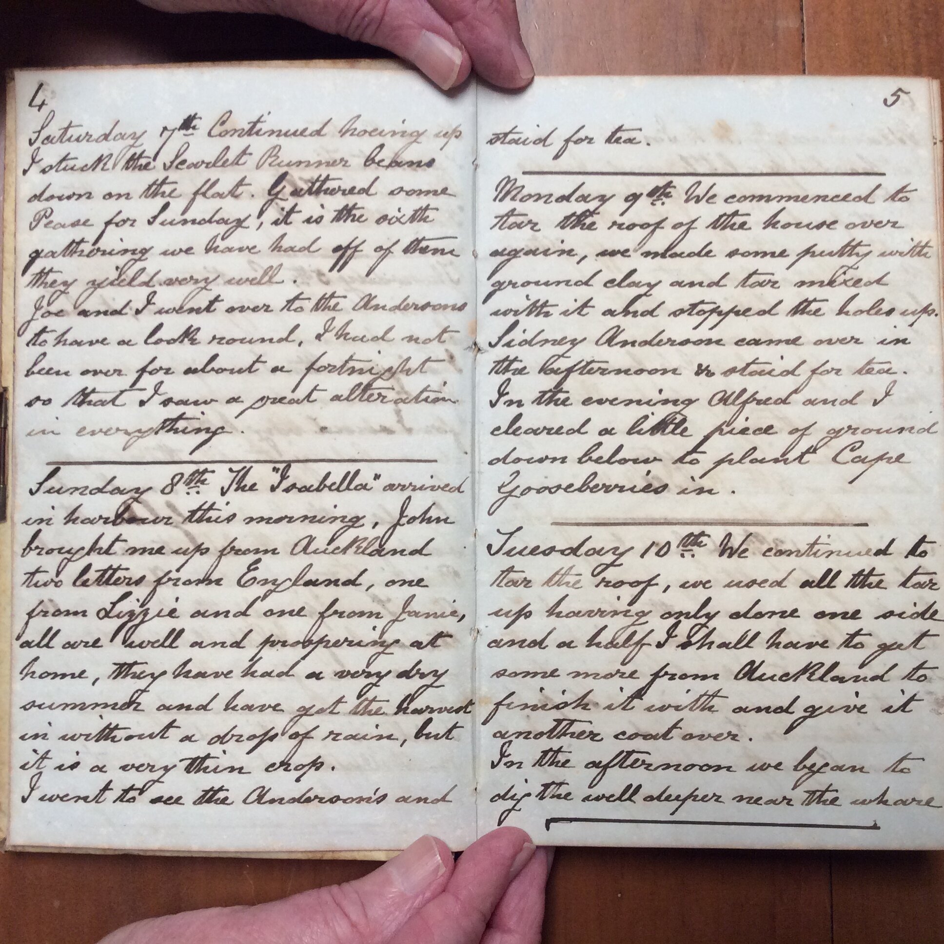 Original CS Clarke diary page
