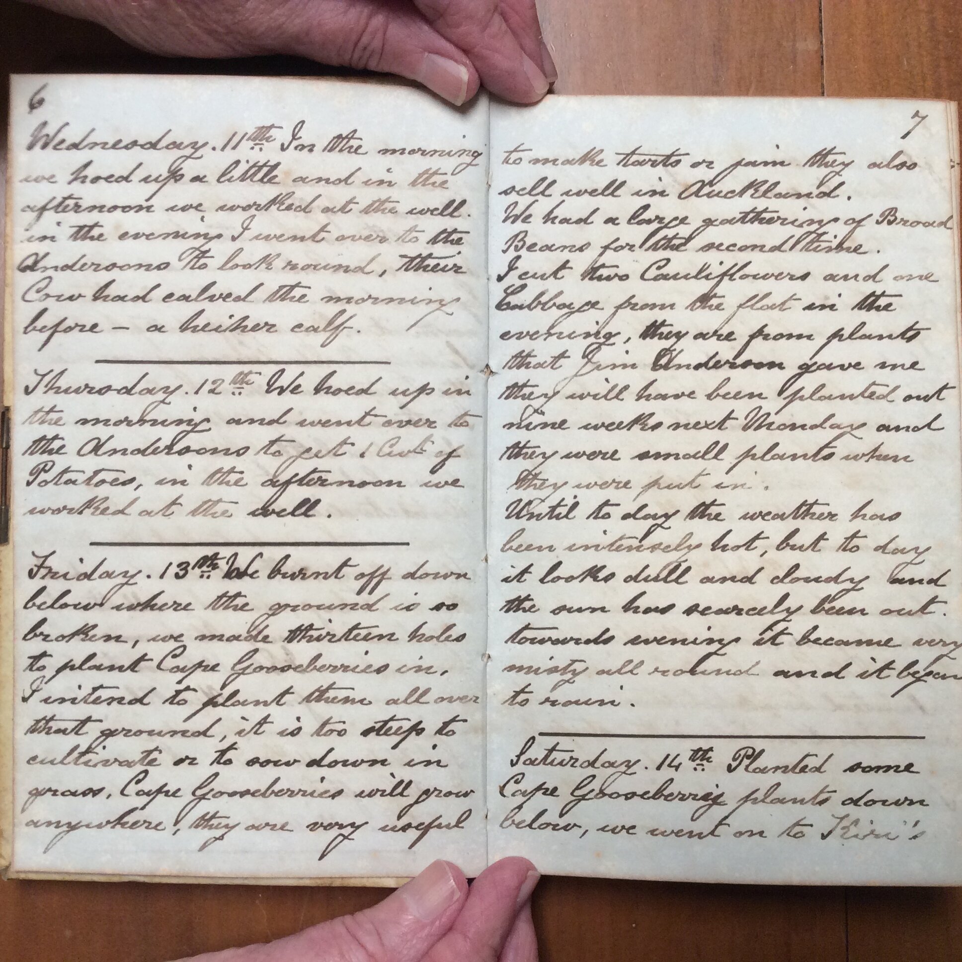 Original CS Clarke diary page