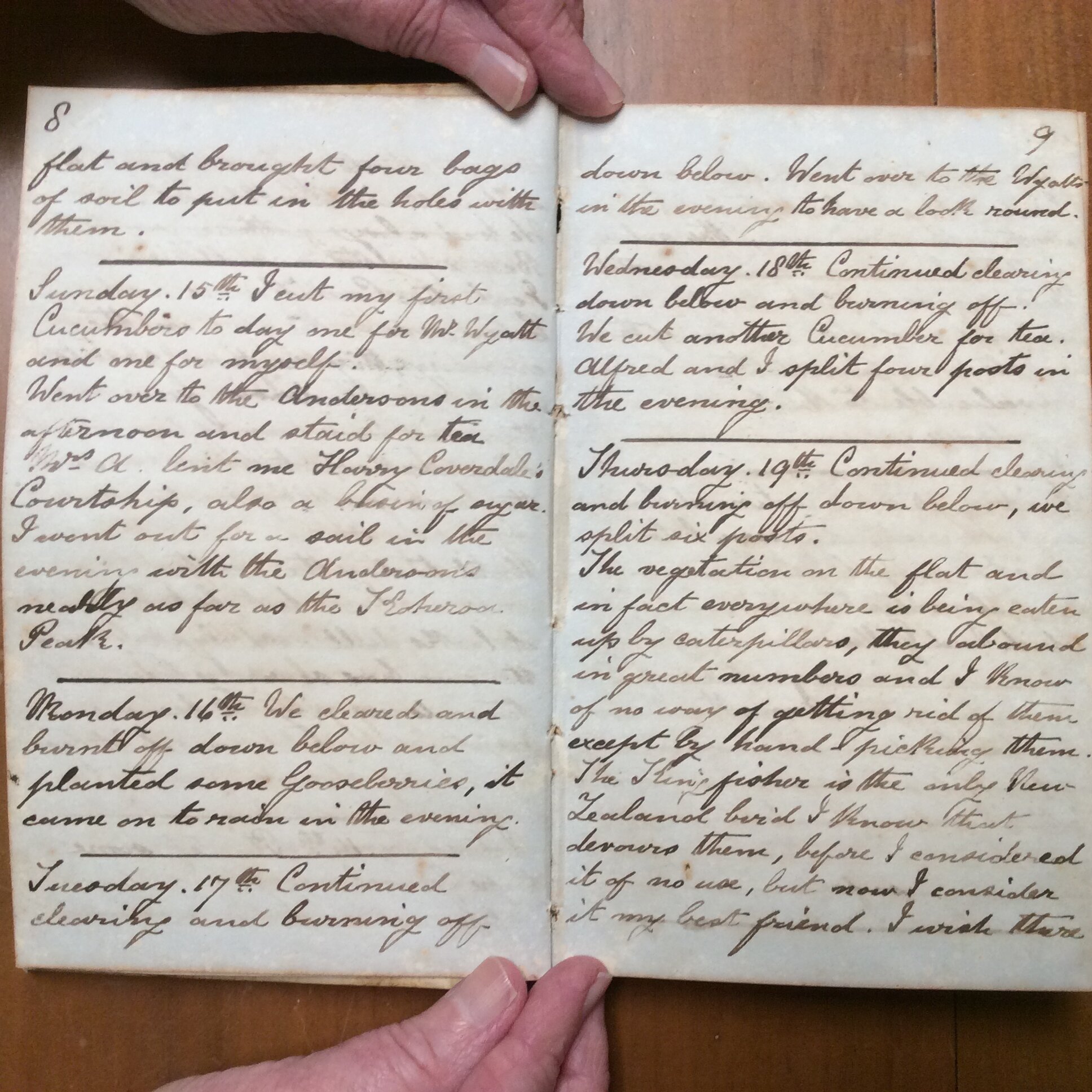 Original CS Clarke diary page